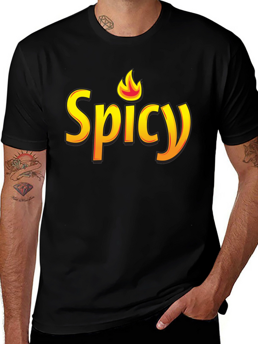 Spicy Flame Graphic Black T-Shirt