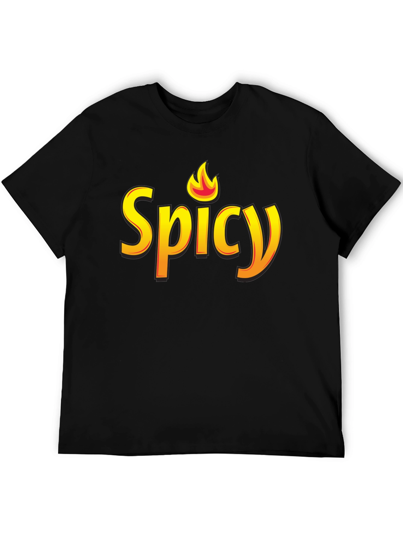 Spicy Flame Graphic Black T-Shirt