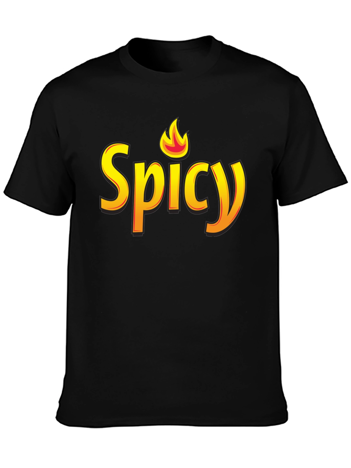 Spicy Flame Graphic Black T-Shirt