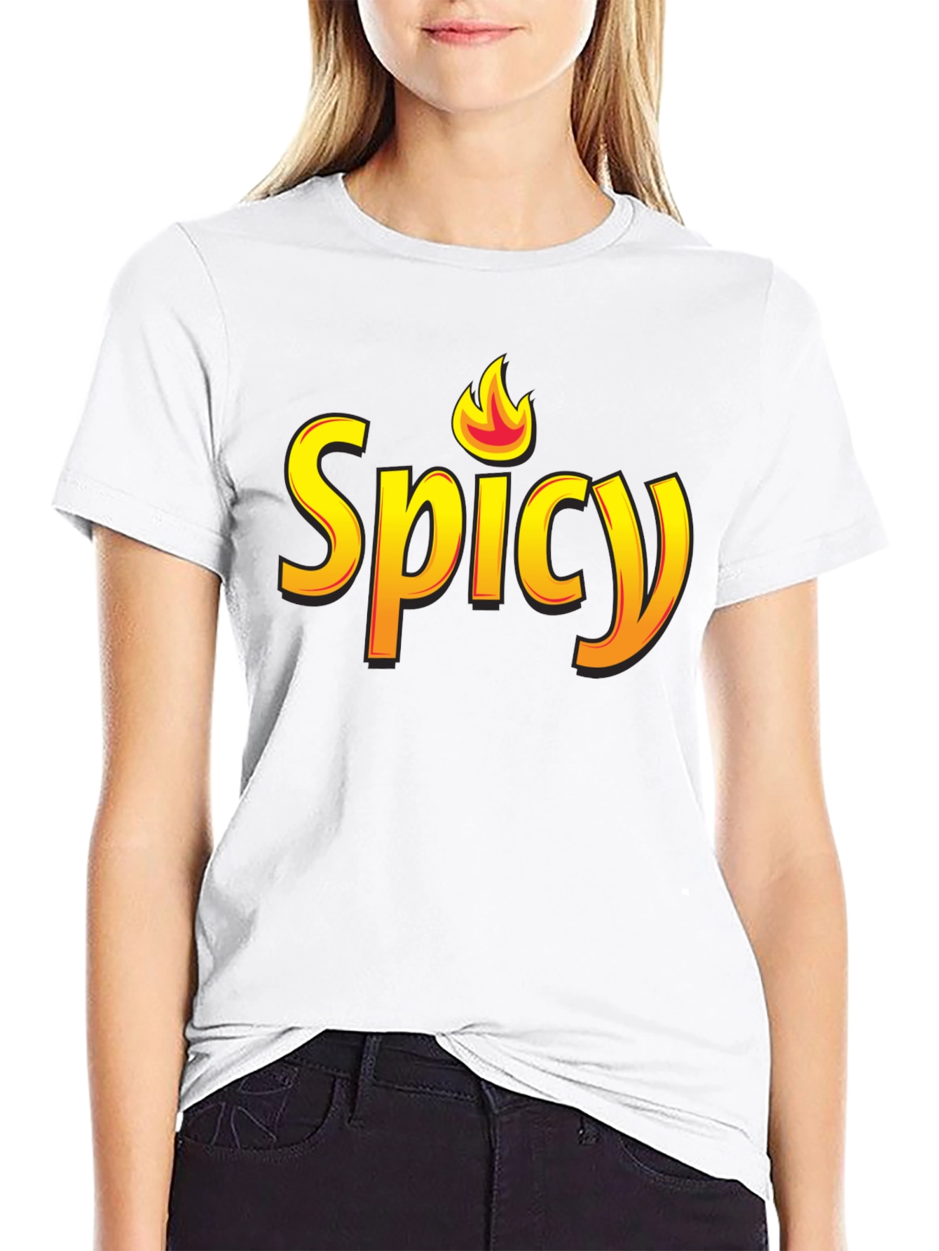 Spicy Flame Graphic Black T-Shirt