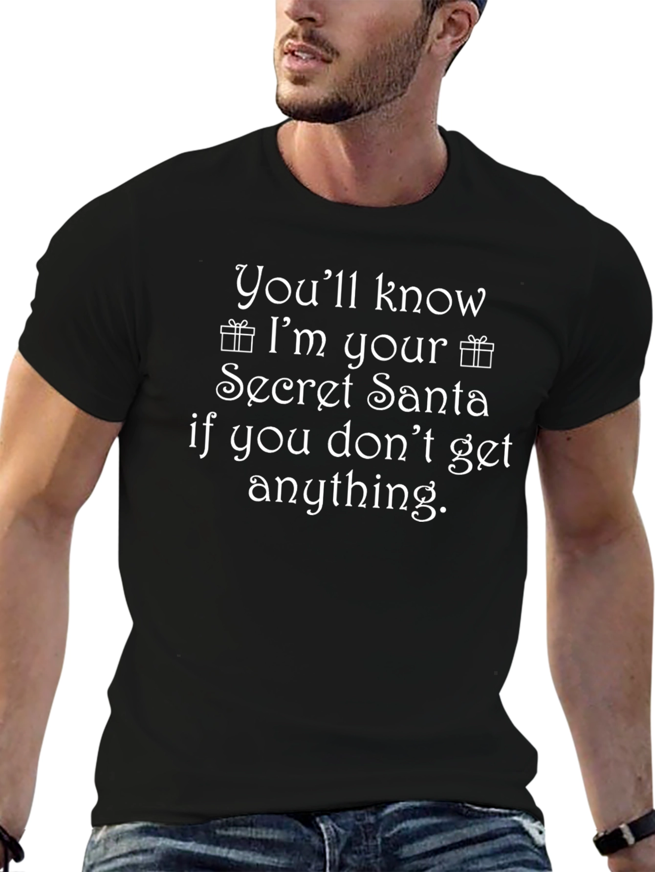 Secret Santa Graphic Tee - Funny Holiday T-Shirt