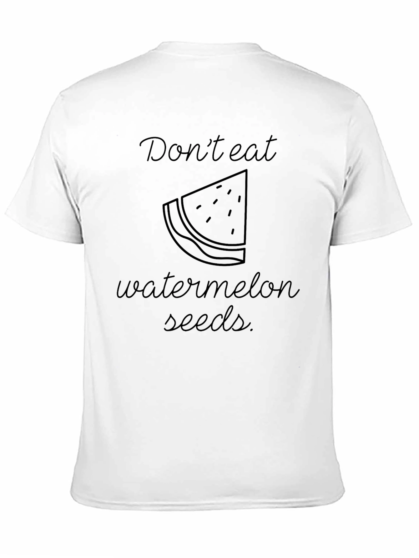 Dont Eat Watermelon Seeds Graphic Tee - Black Cotton