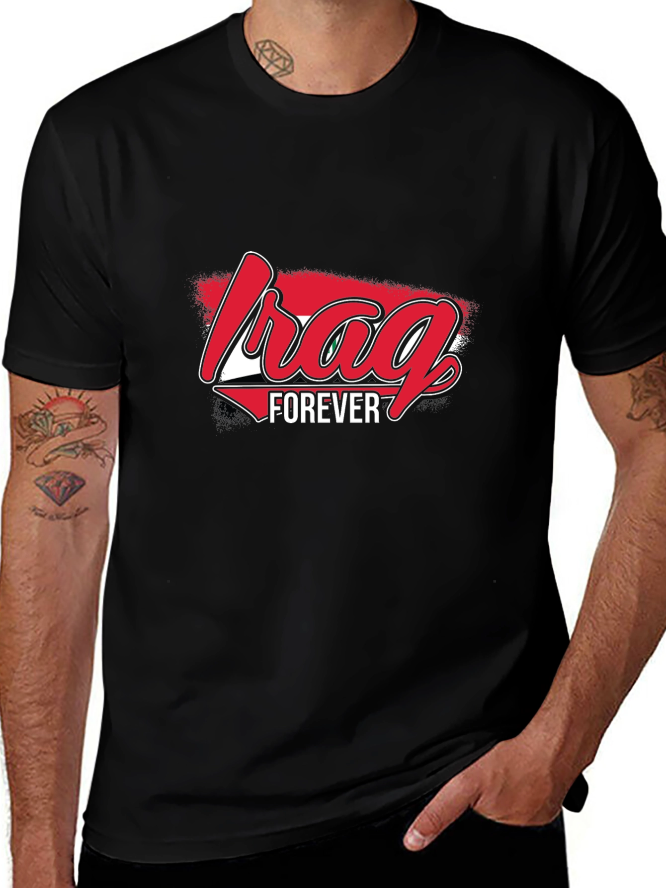 Iraq Forever Graphic T-Shirt - Black