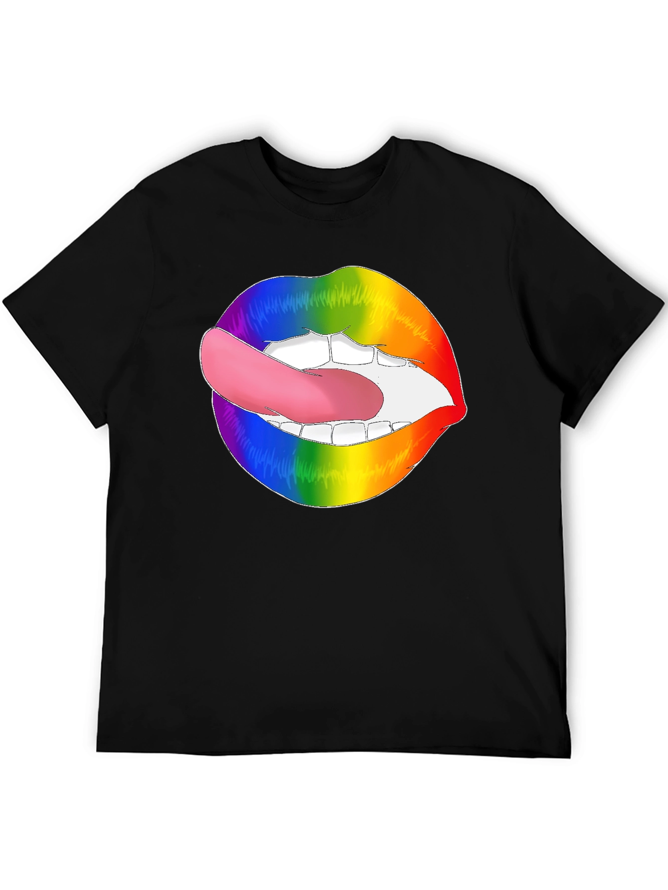 Rainbow Lips Tongue Out T-Shirt
