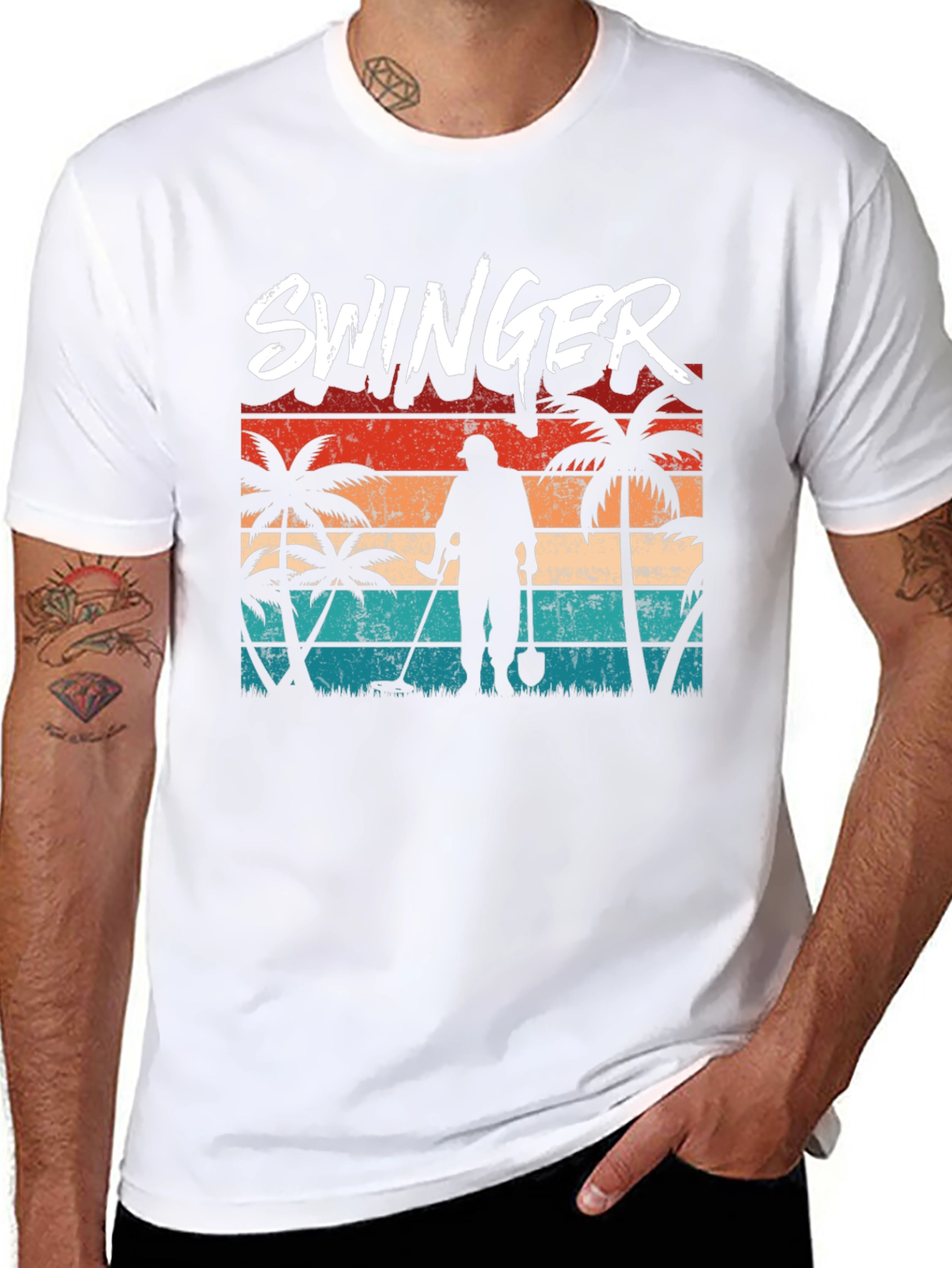 Swinger Retro T-Shirt - Metal Detecting Humor Tee