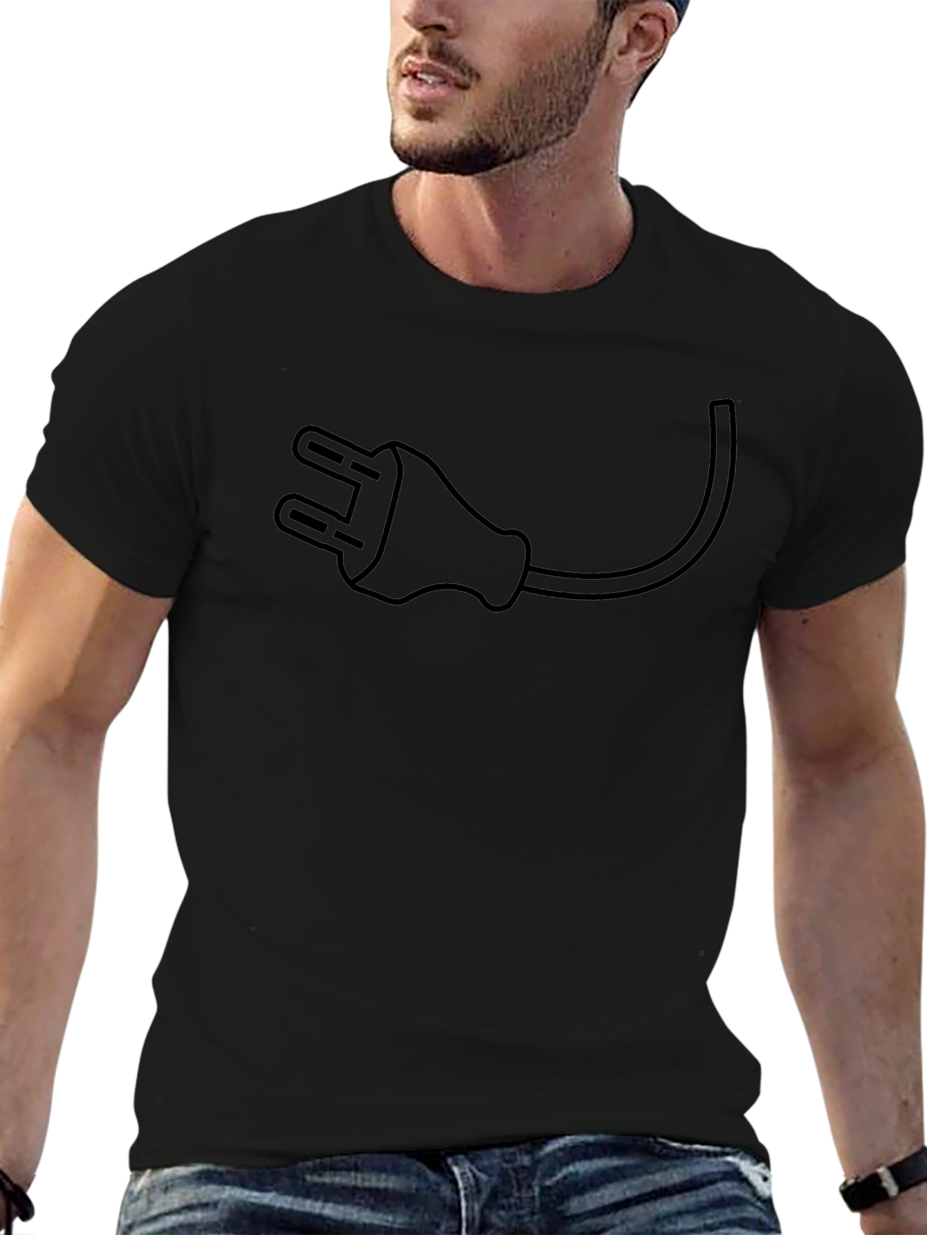 Electric Plug Graphic Tee - Black T-Shirt