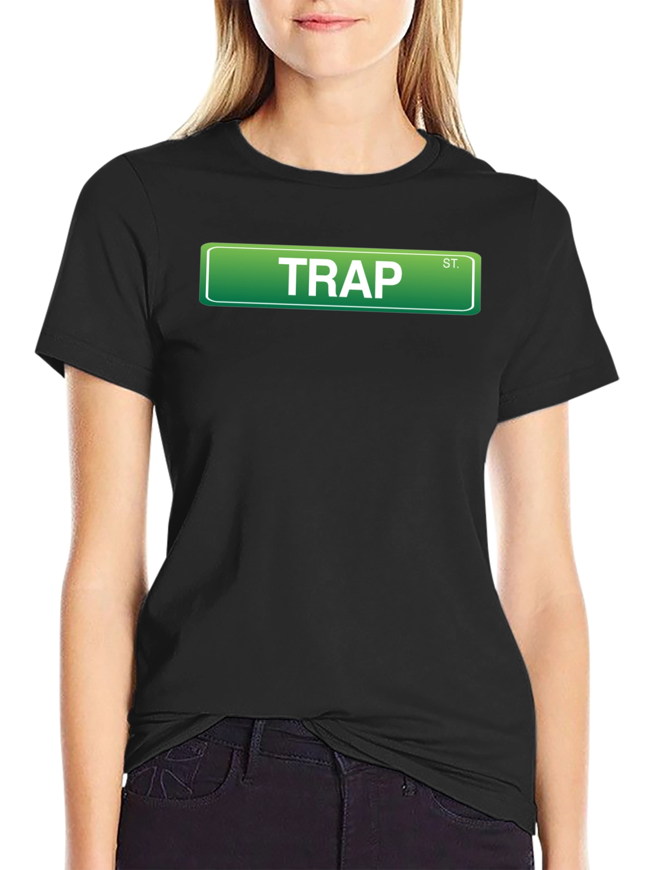 Trap Street Sign T-Shirt - Urban Style