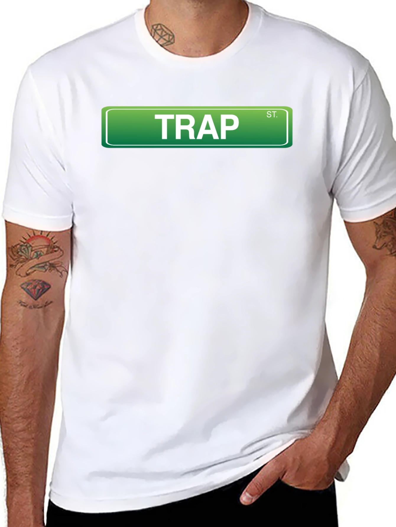 Trap Street Sign T-Shirt - Urban Style