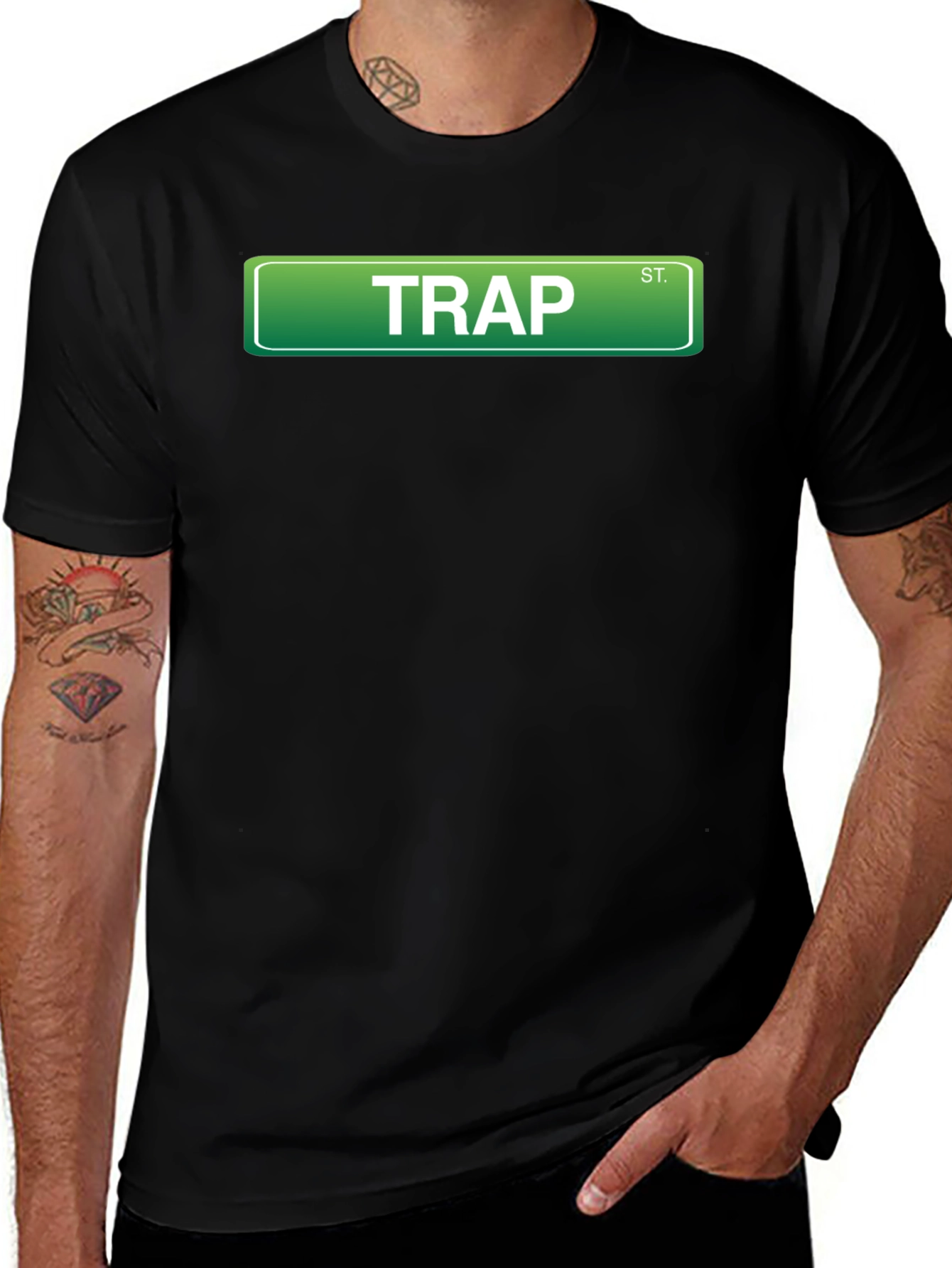 Trap Street Sign T-Shirt - Urban Style