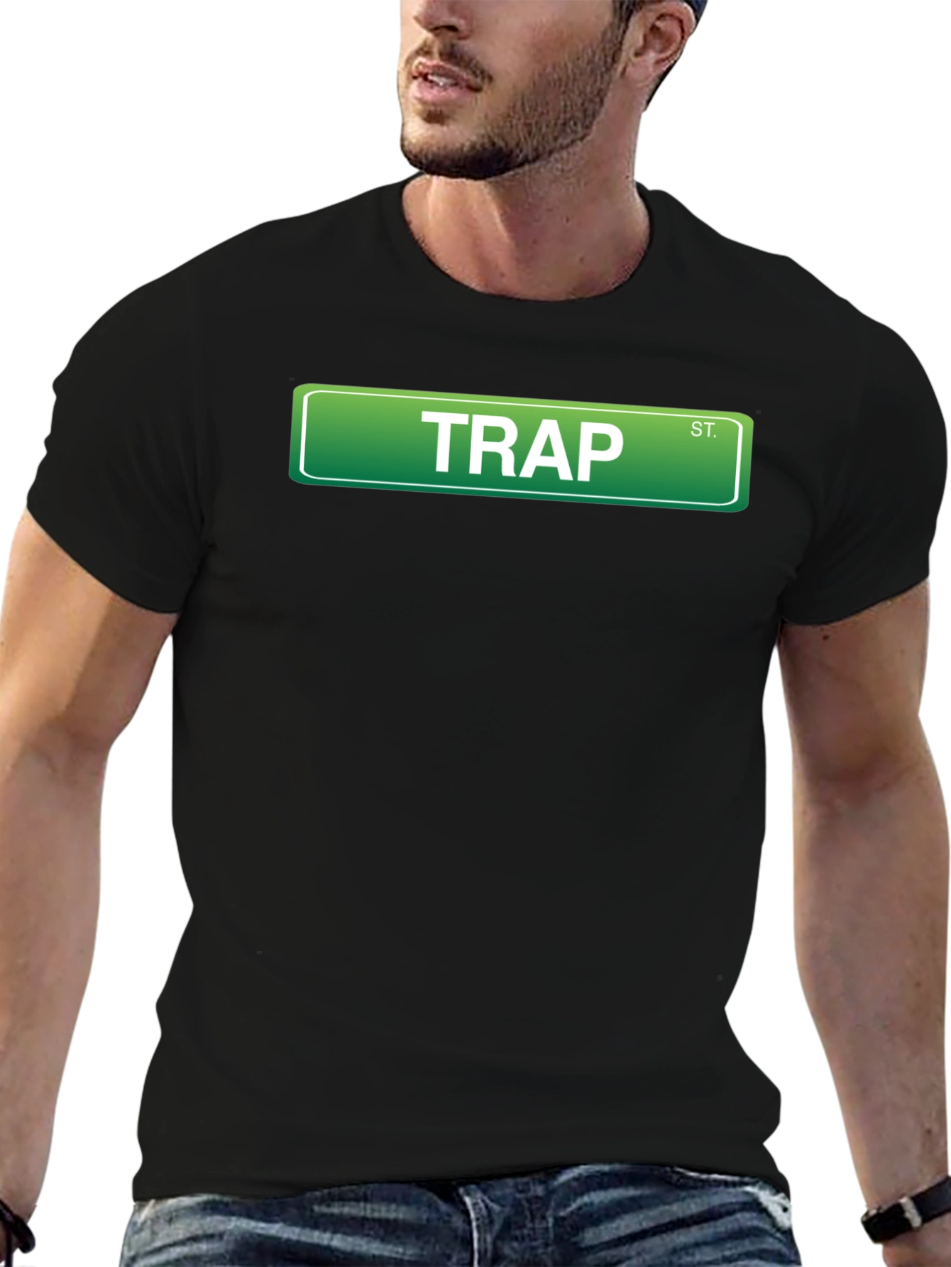 Trap Street Sign T-Shirt - Urban Style