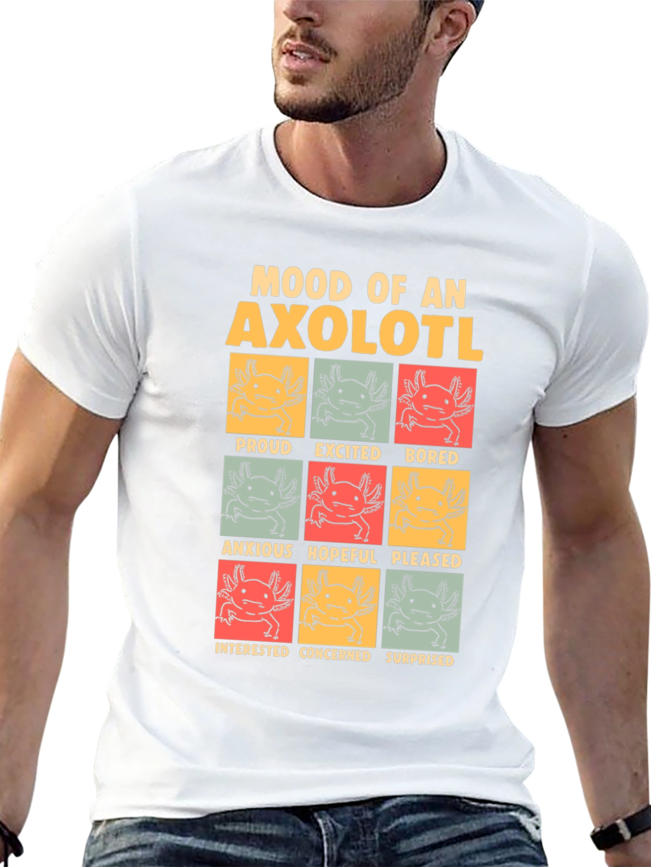 Mood of an Axolotl Black T-Shirt