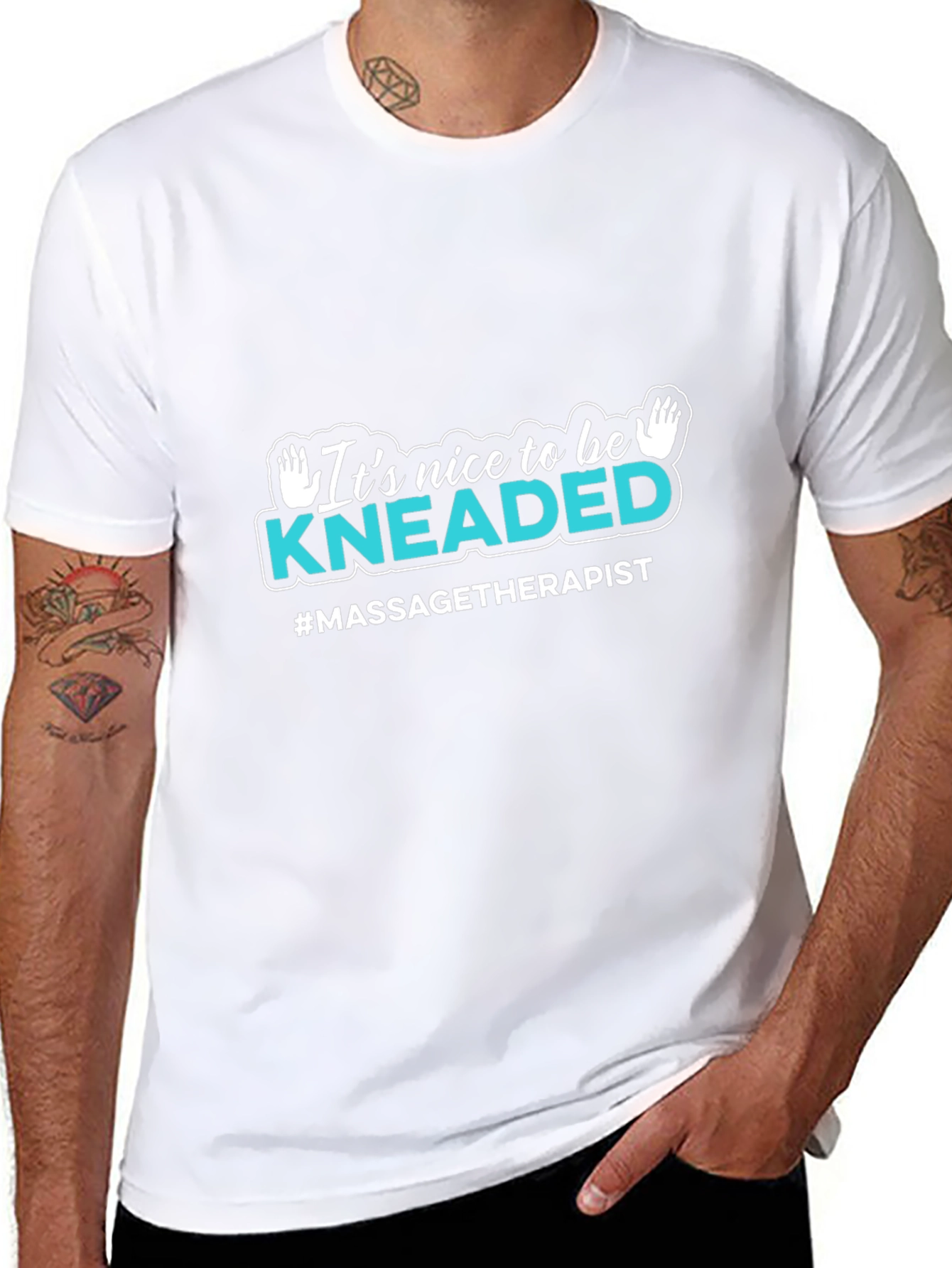 Massage Therapist T-Shirt - Its Nice to Be Kneaded