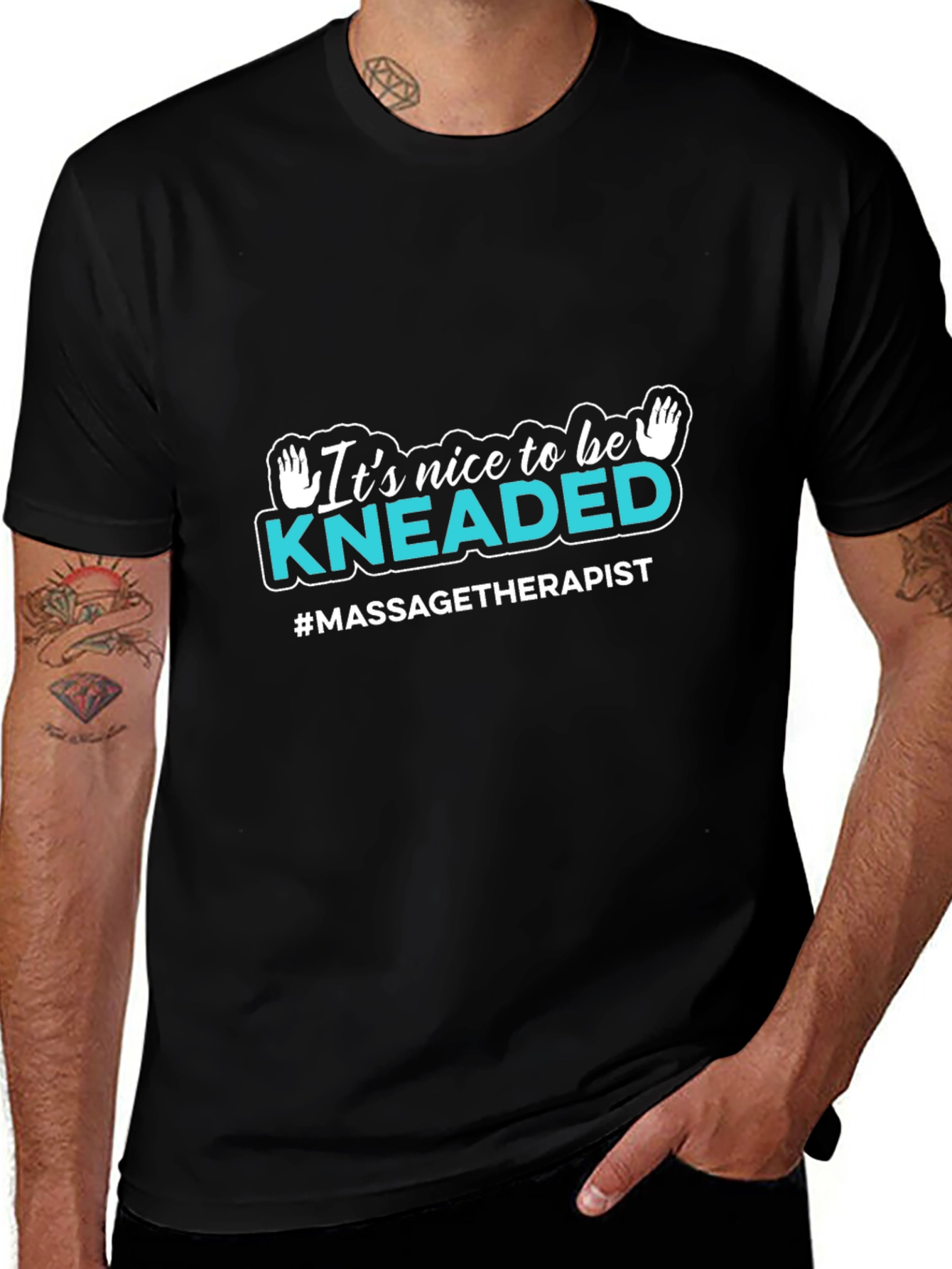 Massage Therapist T-Shirt - Its Nice to Be Kneaded