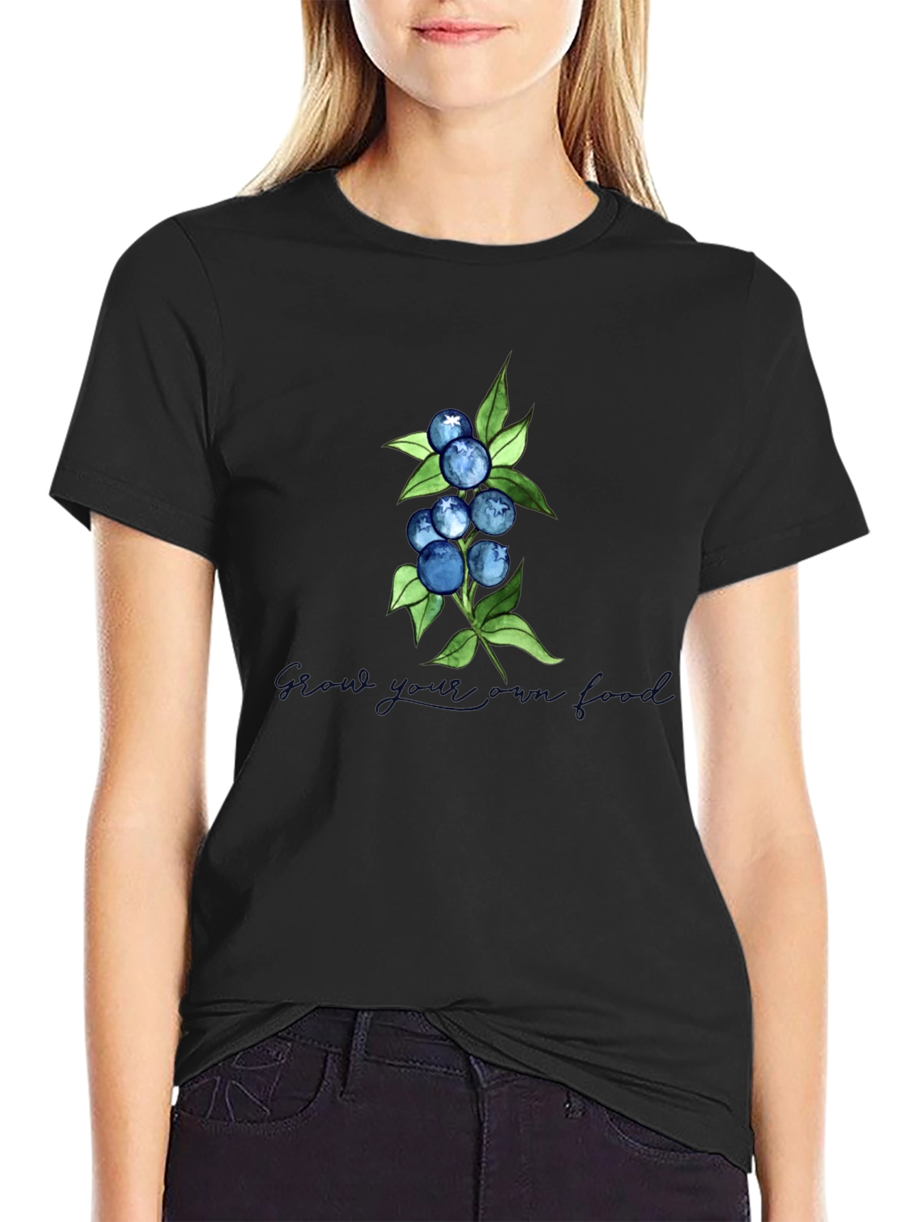 Blueberry Graphic T-Shirt - Grow Your Own Fruit