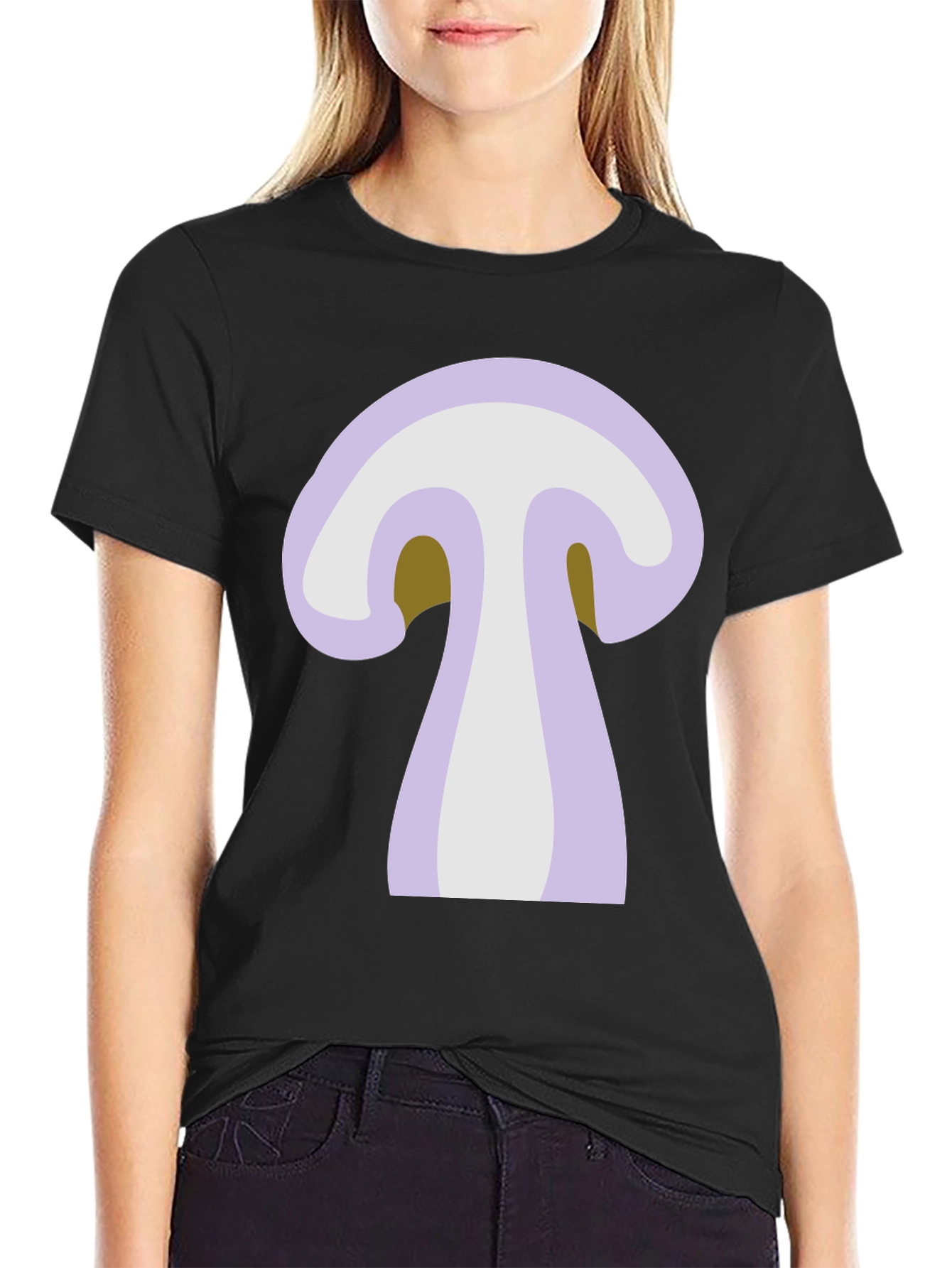 Mushroom Graphic Tee - Unisex Black T-Shirt