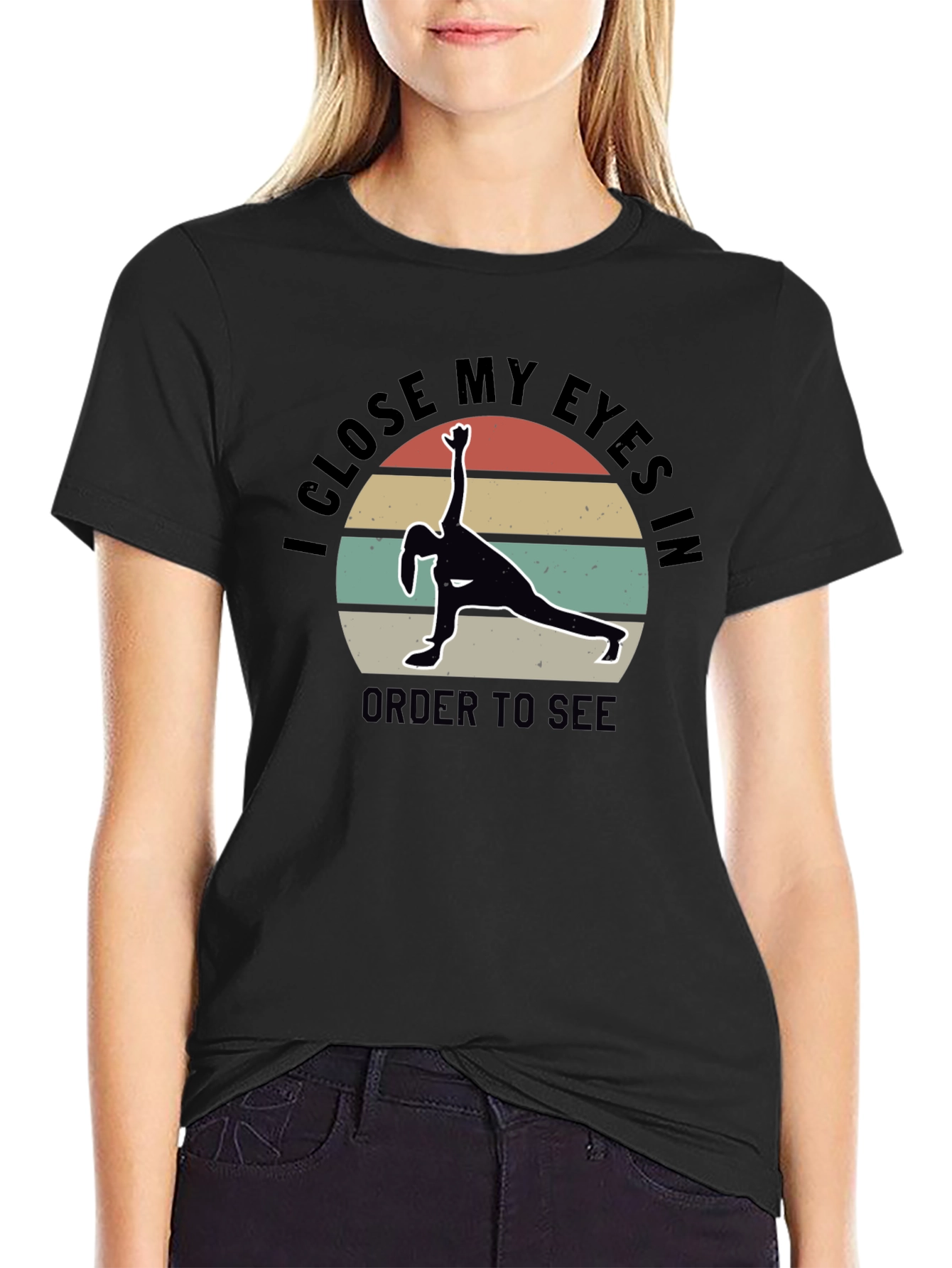 Yoga Meditation T-Shirt - See With Closed Eyes
