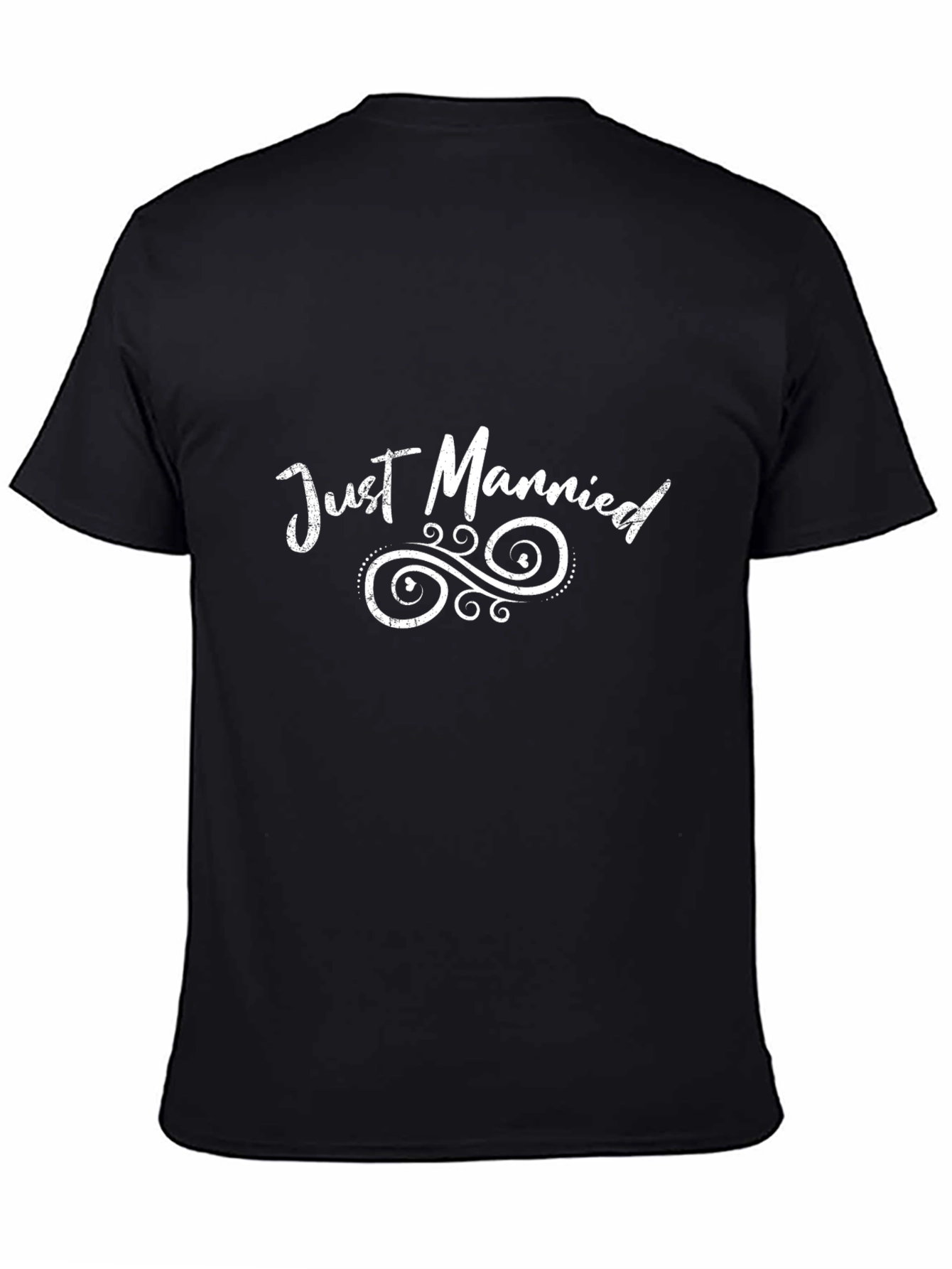 Just Married Graphic Tee - Black
