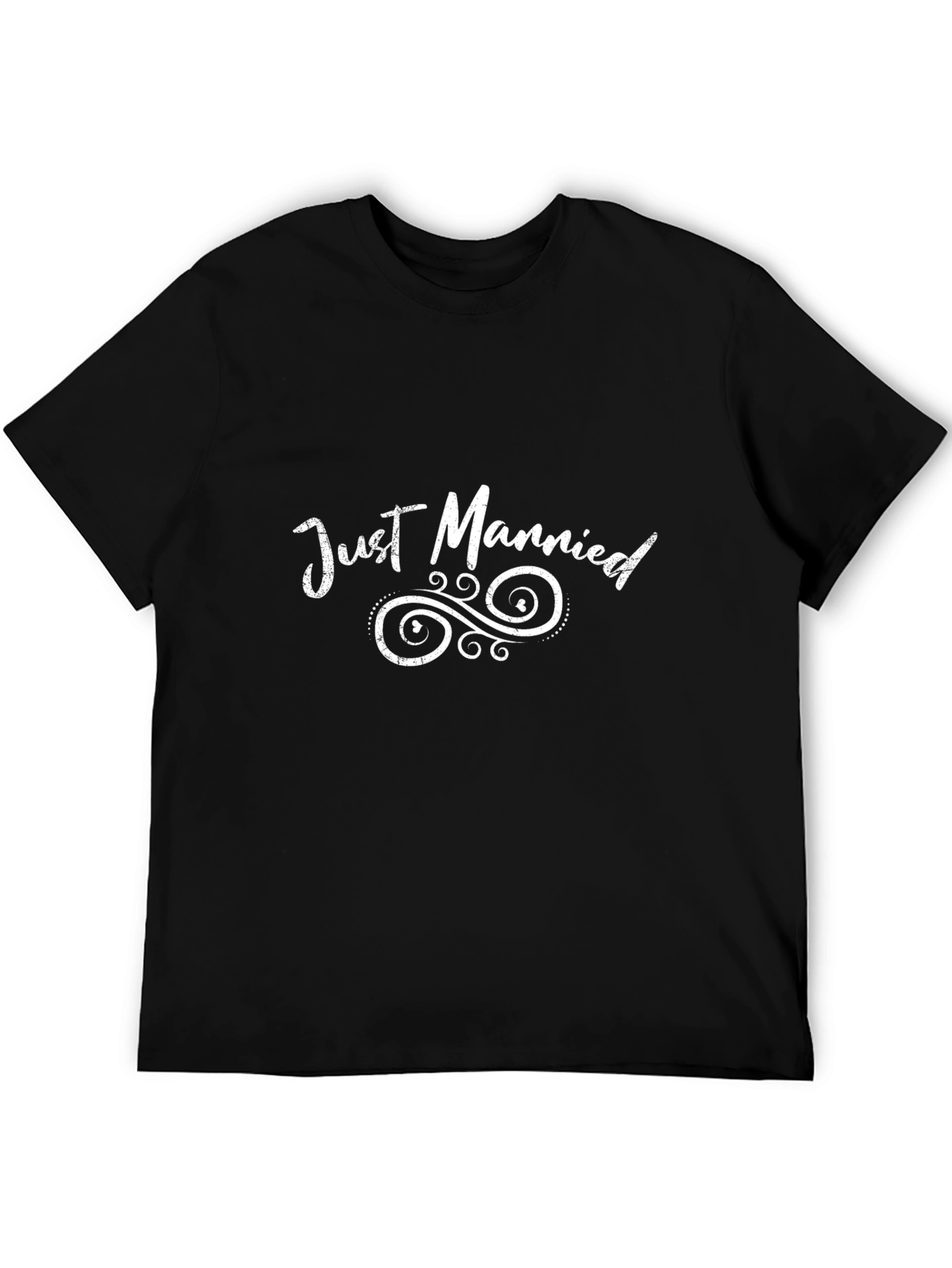 Just Married Graphic Tee - Black