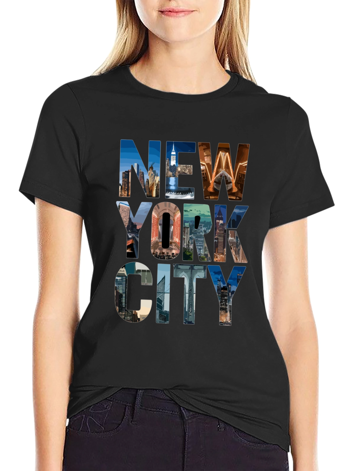 New York Cityscape Graphic T-Shirt