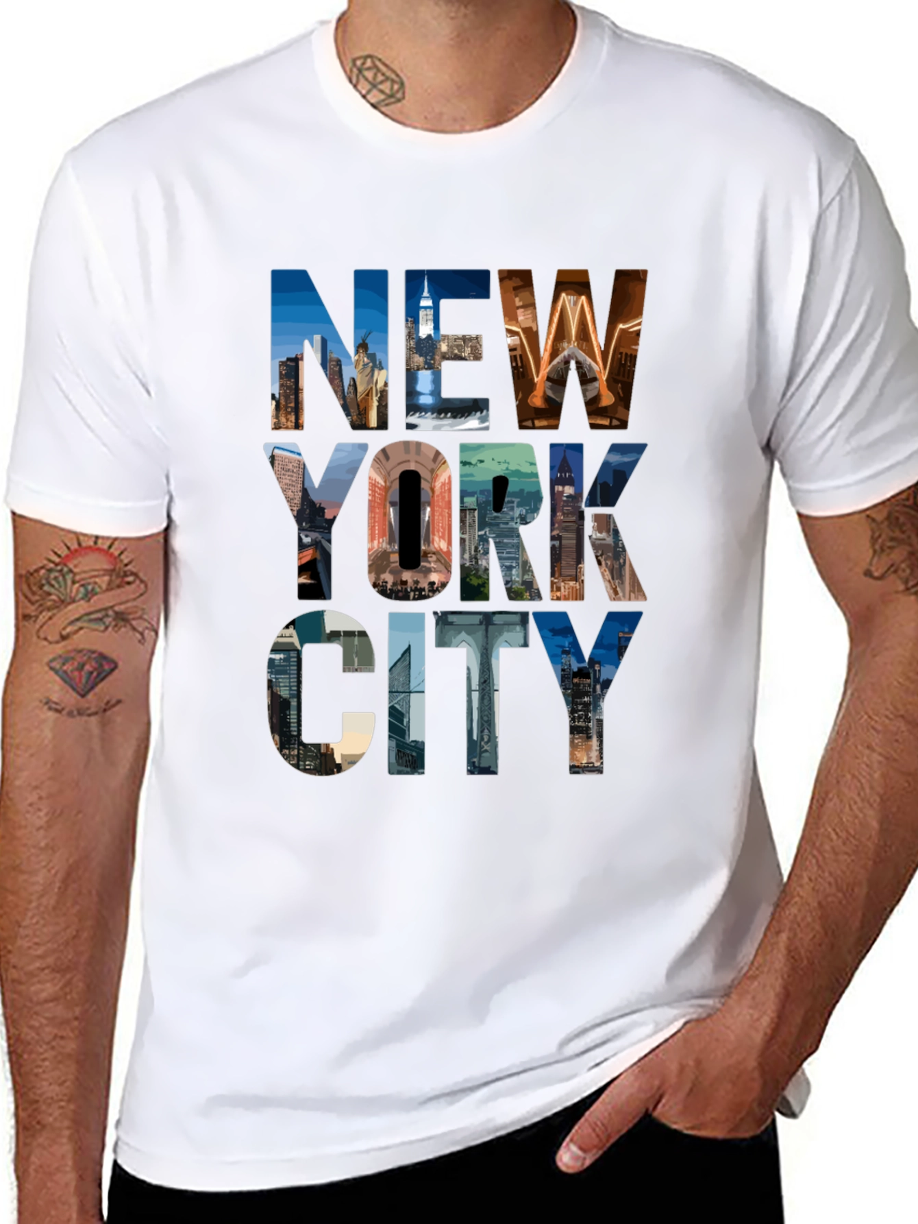 New York Cityscape Graphic T-Shirt
