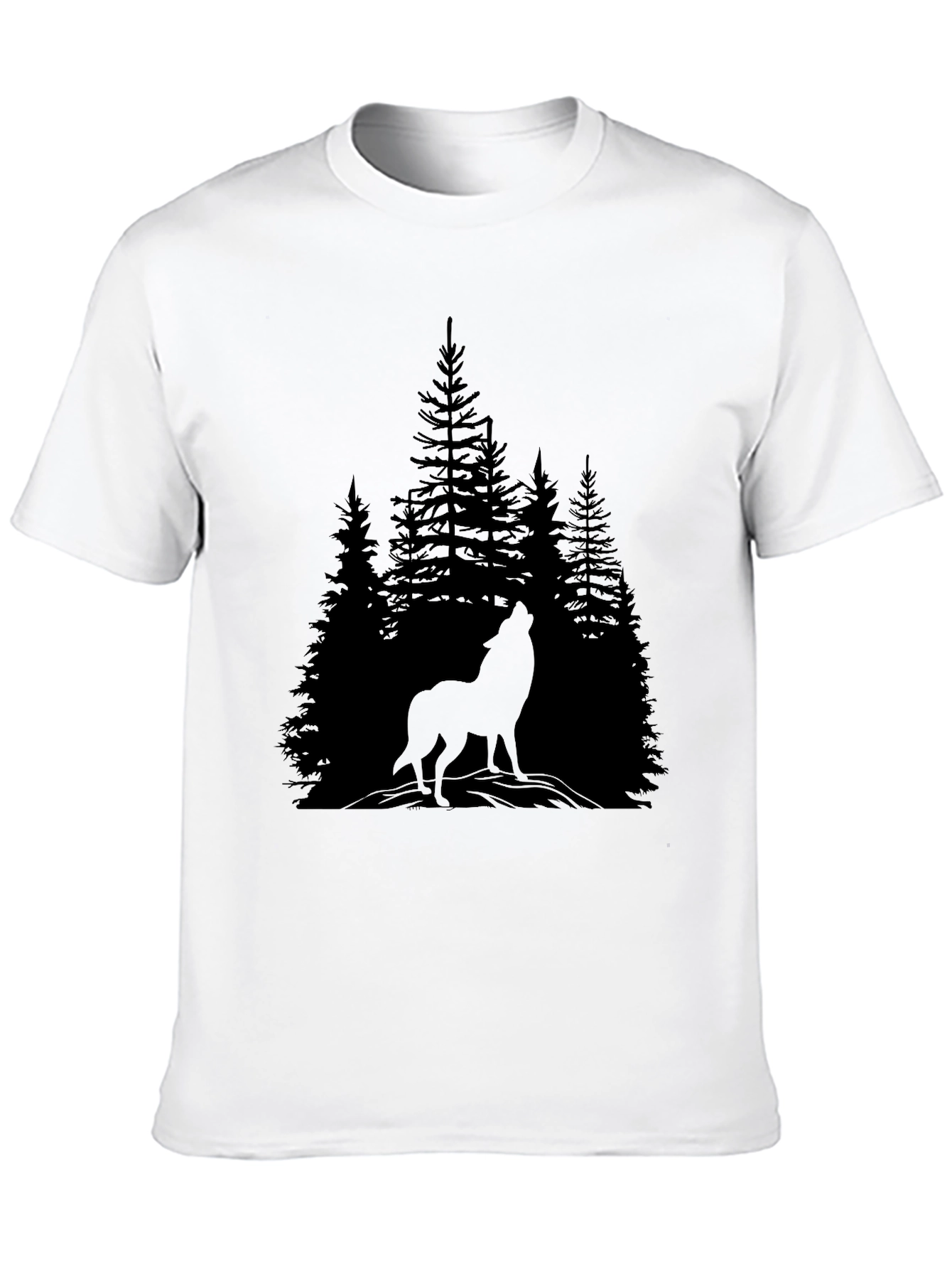 Wolf in the Woods Graphic Tee - Black T-Shirt
