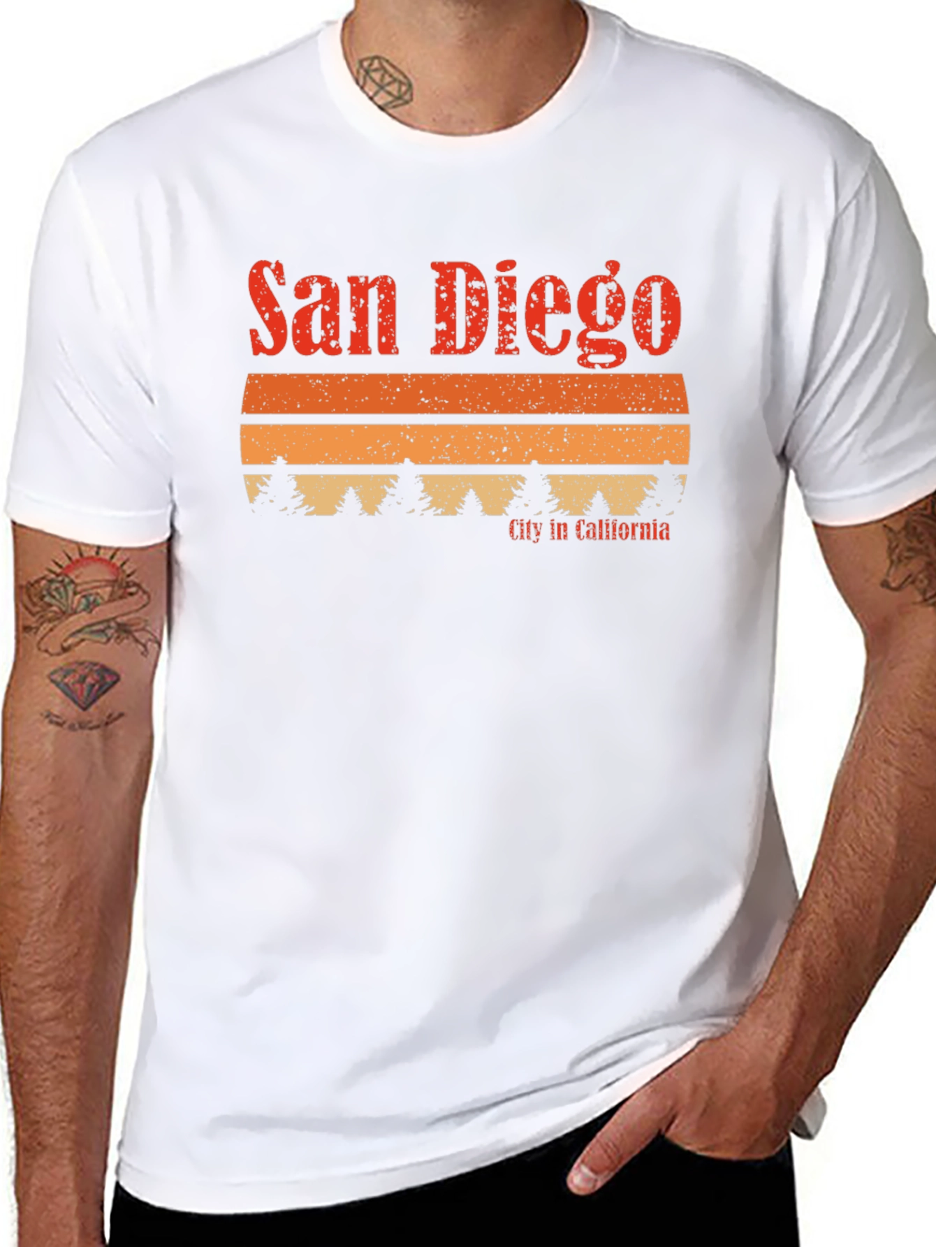 San Diego California Retro Graphic T-Shirt