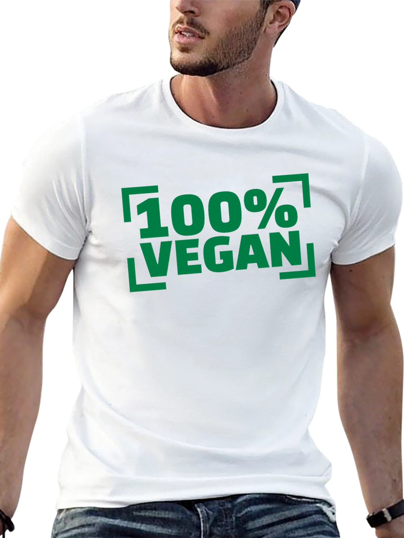 100% Vegan Graphic Tee - Unisex Black T-Shirt