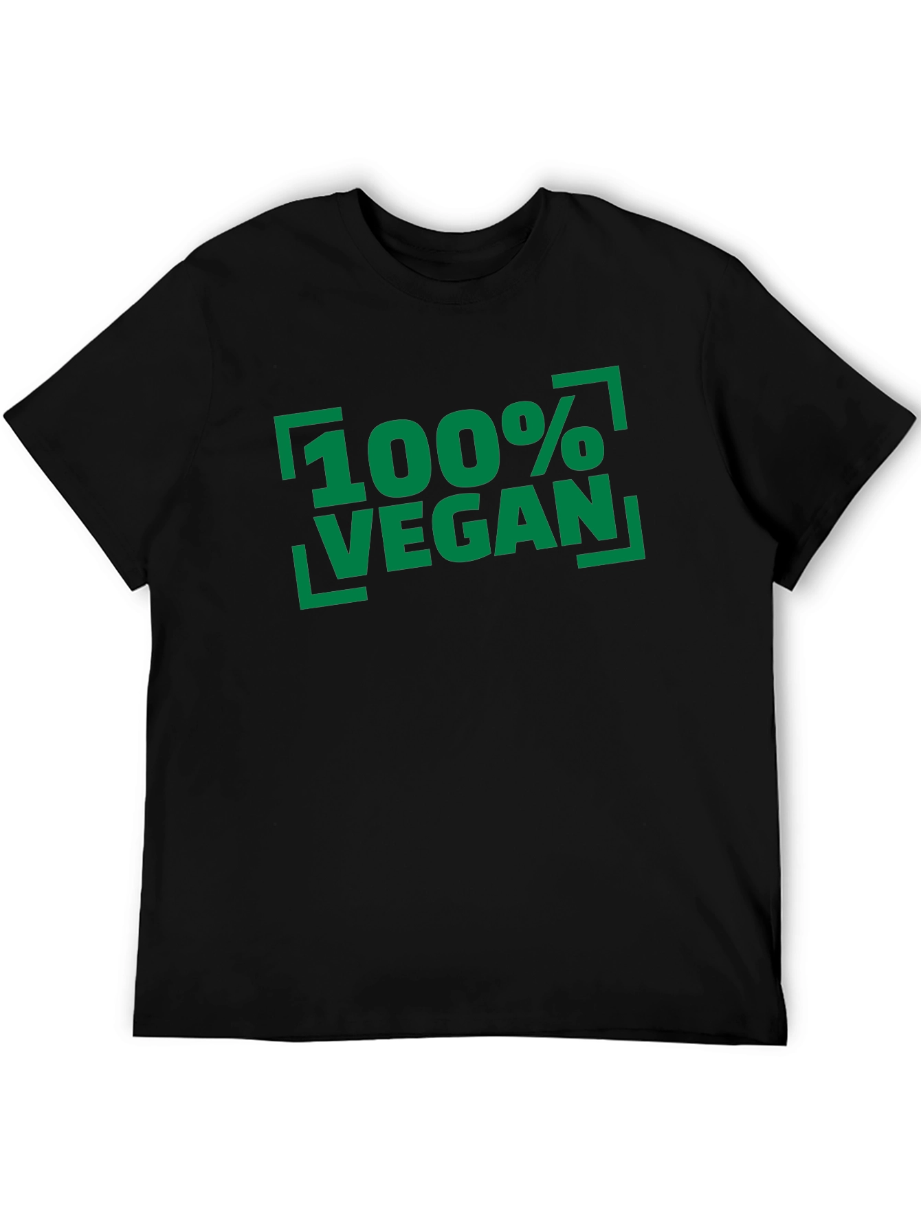 100% Vegan Graphic Tee - Unisex Black T-Shirt