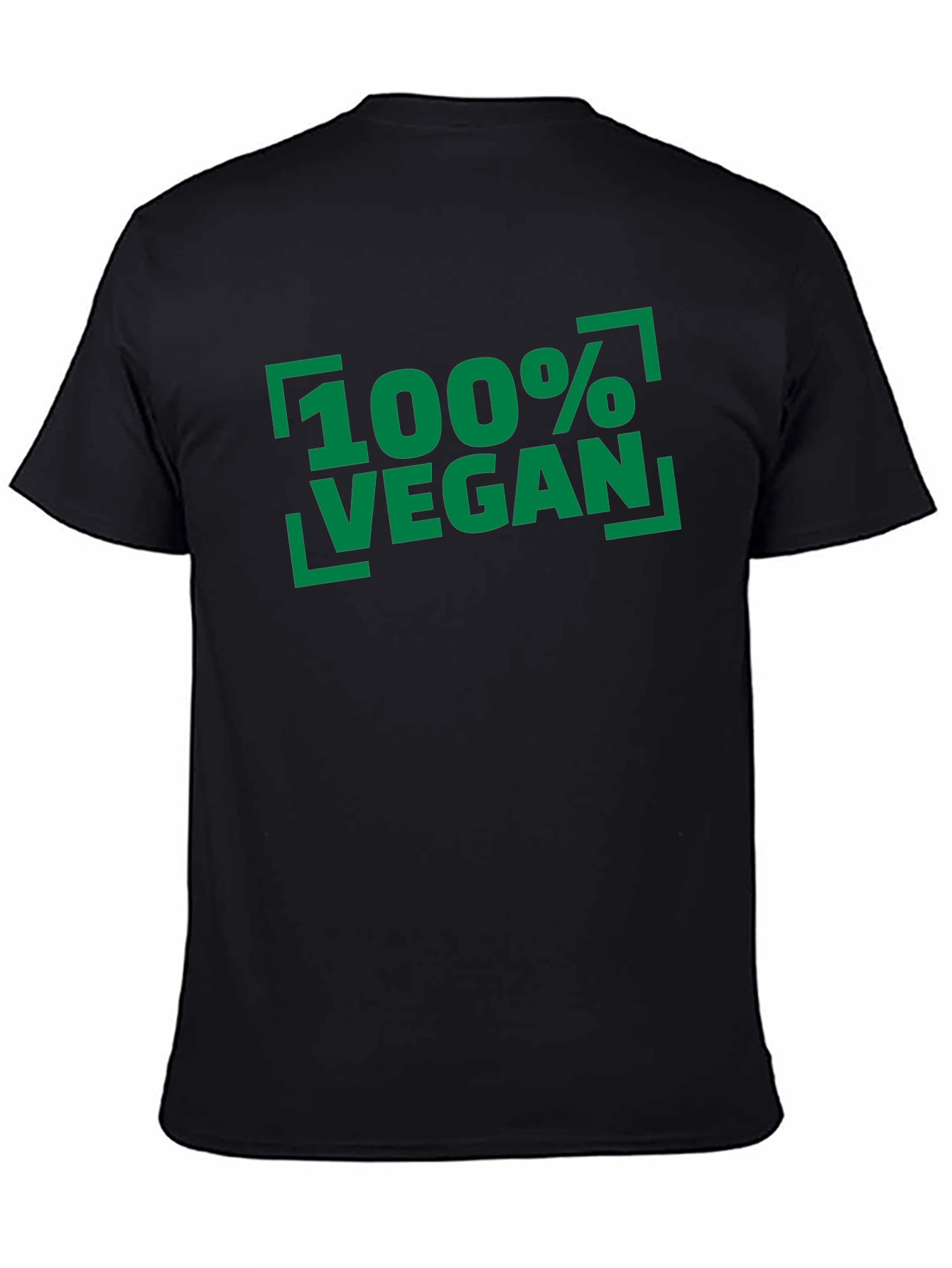 100% Vegan Graphic Tee - Unisex Black T-Shirt