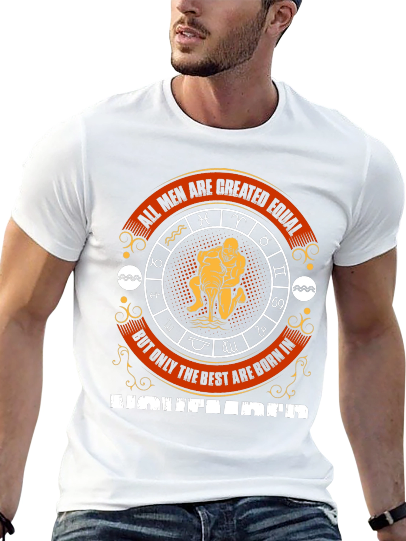 Aquarius Zodiac T-Shirt - All Men Are Created Equal