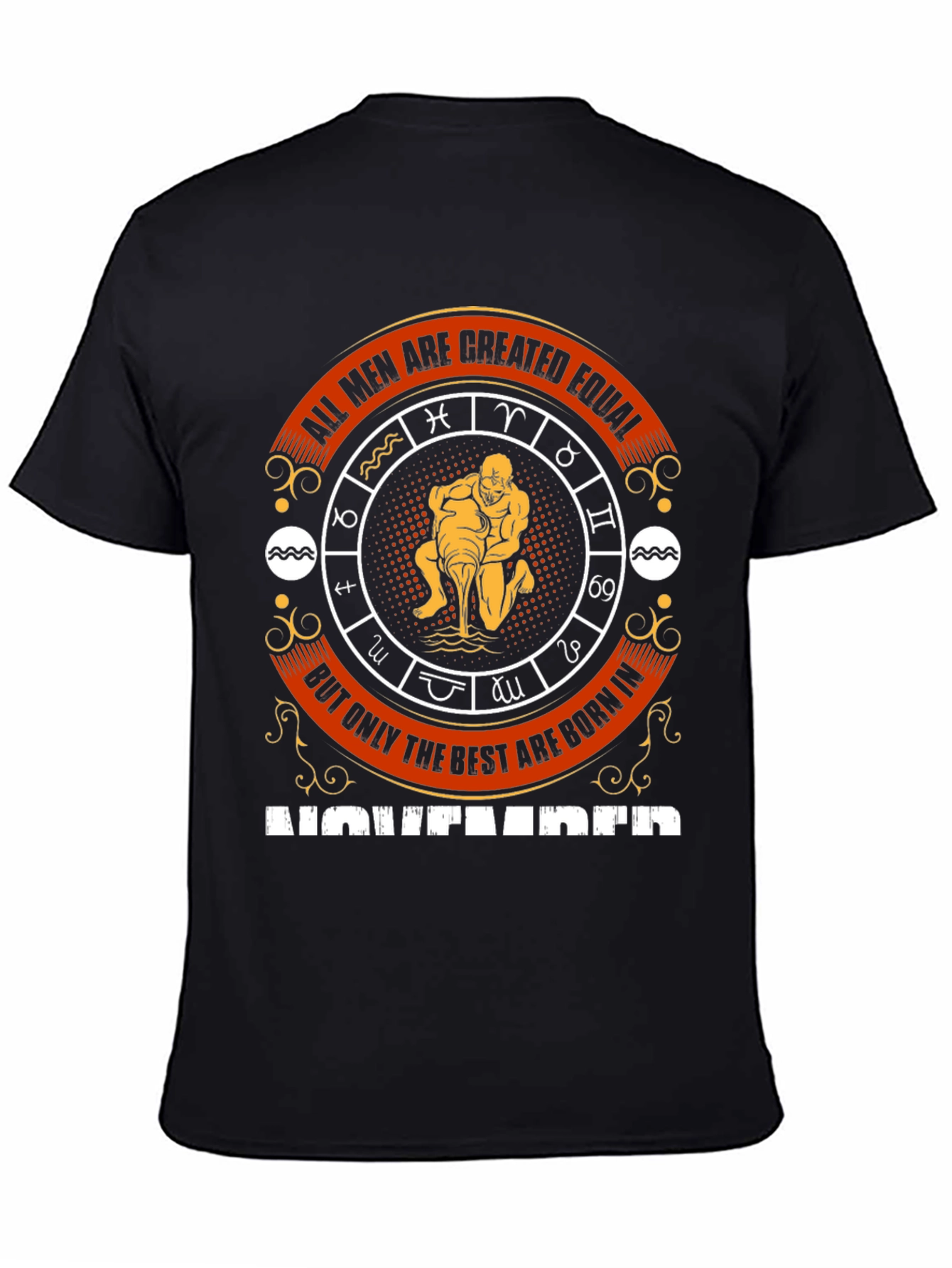 Aquarius Zodiac T-Shirt - All Men Are Created Equal