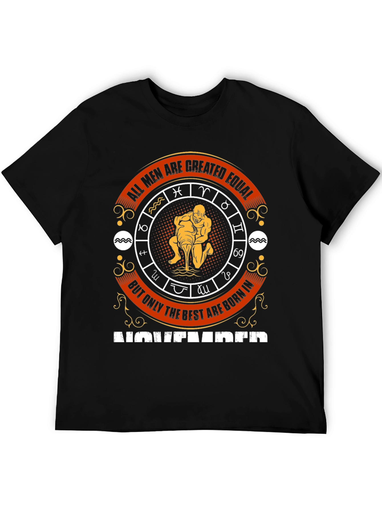 Aquarius Zodiac T-Shirt - All Men Are Created Equal