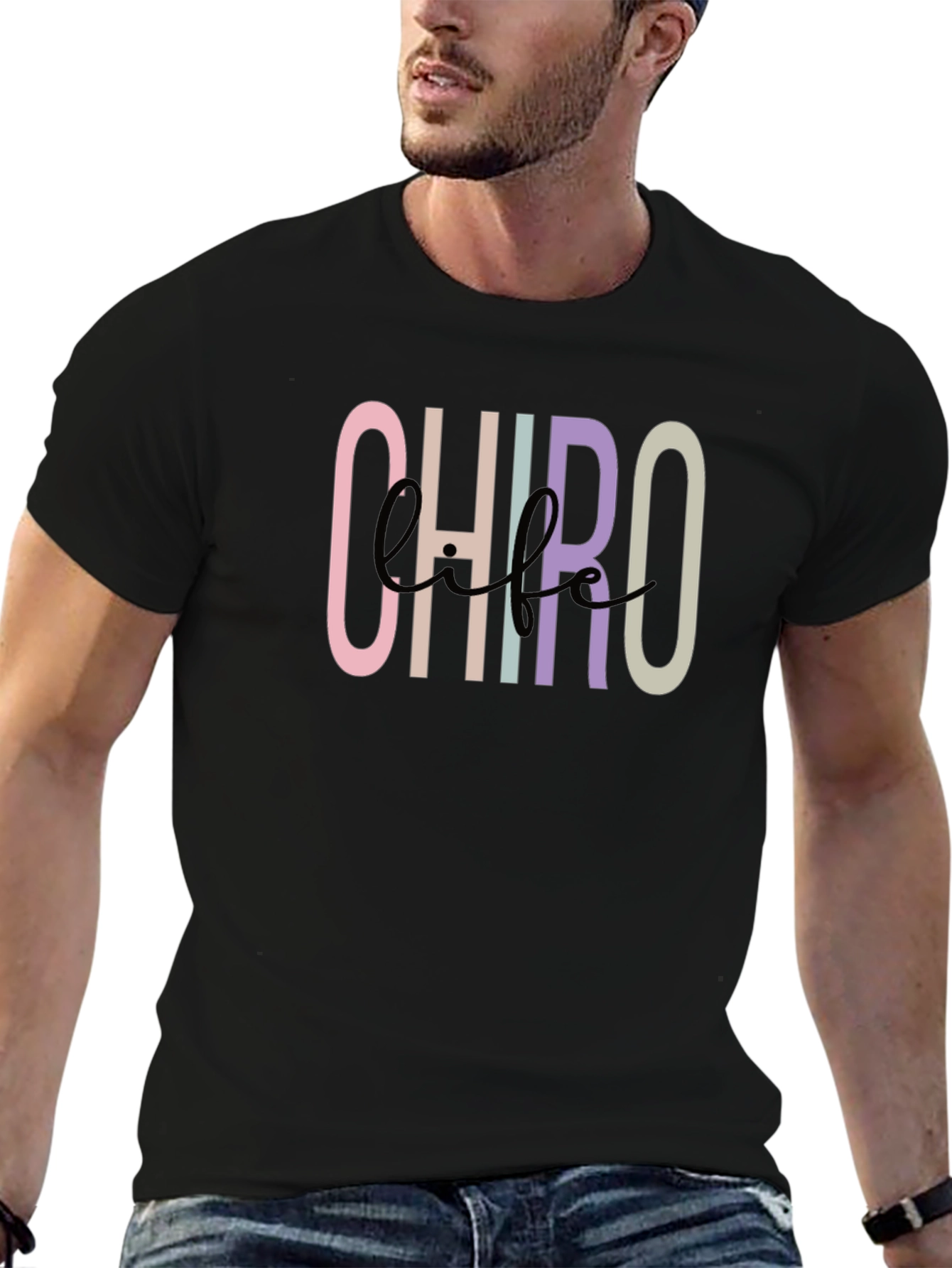 Chiro Life Black Graphic Tee