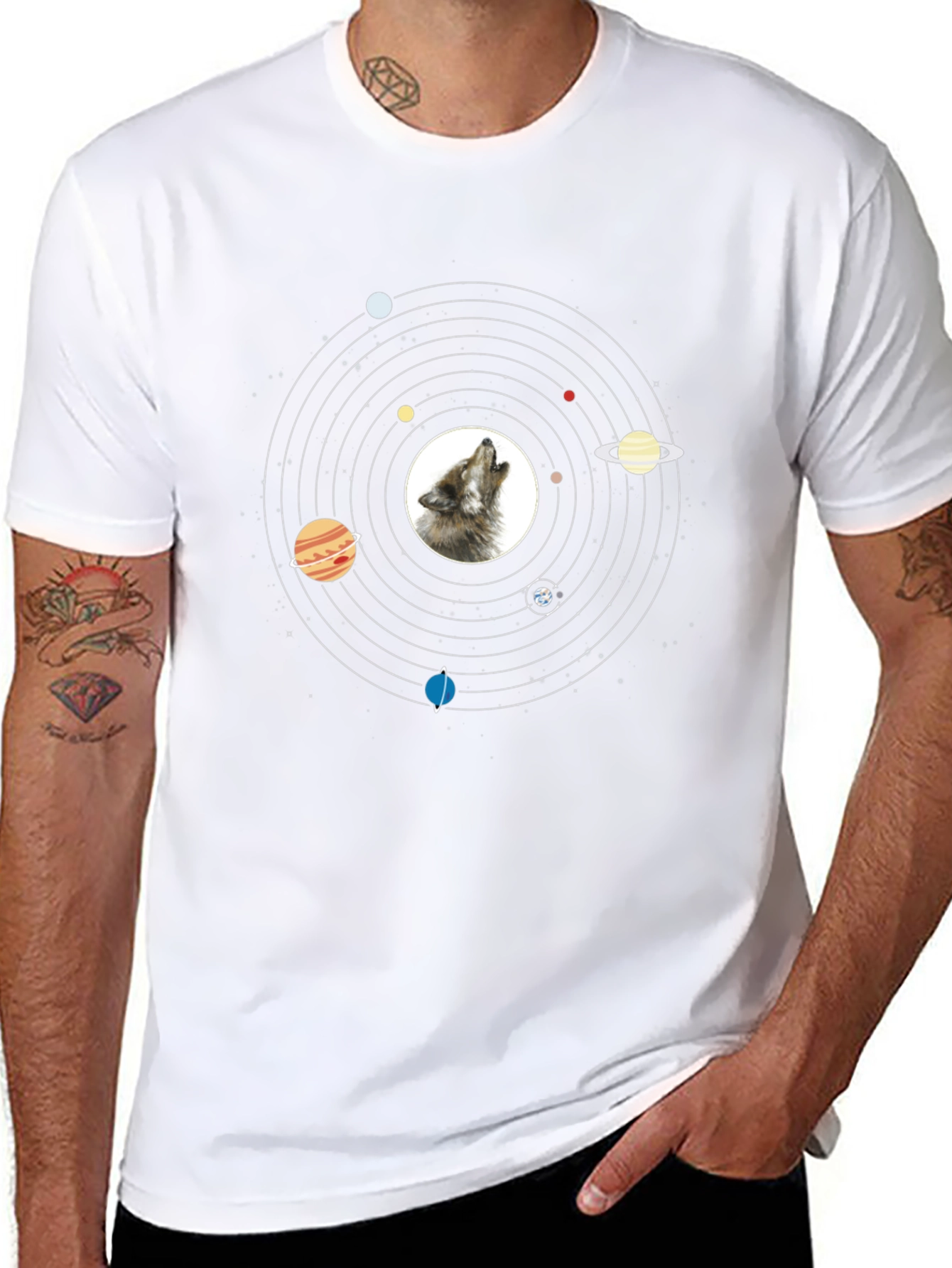Wolf Solar System Graphic Tee
