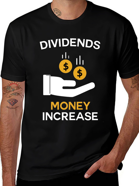 Dividends Money Increase Black T-Shirt