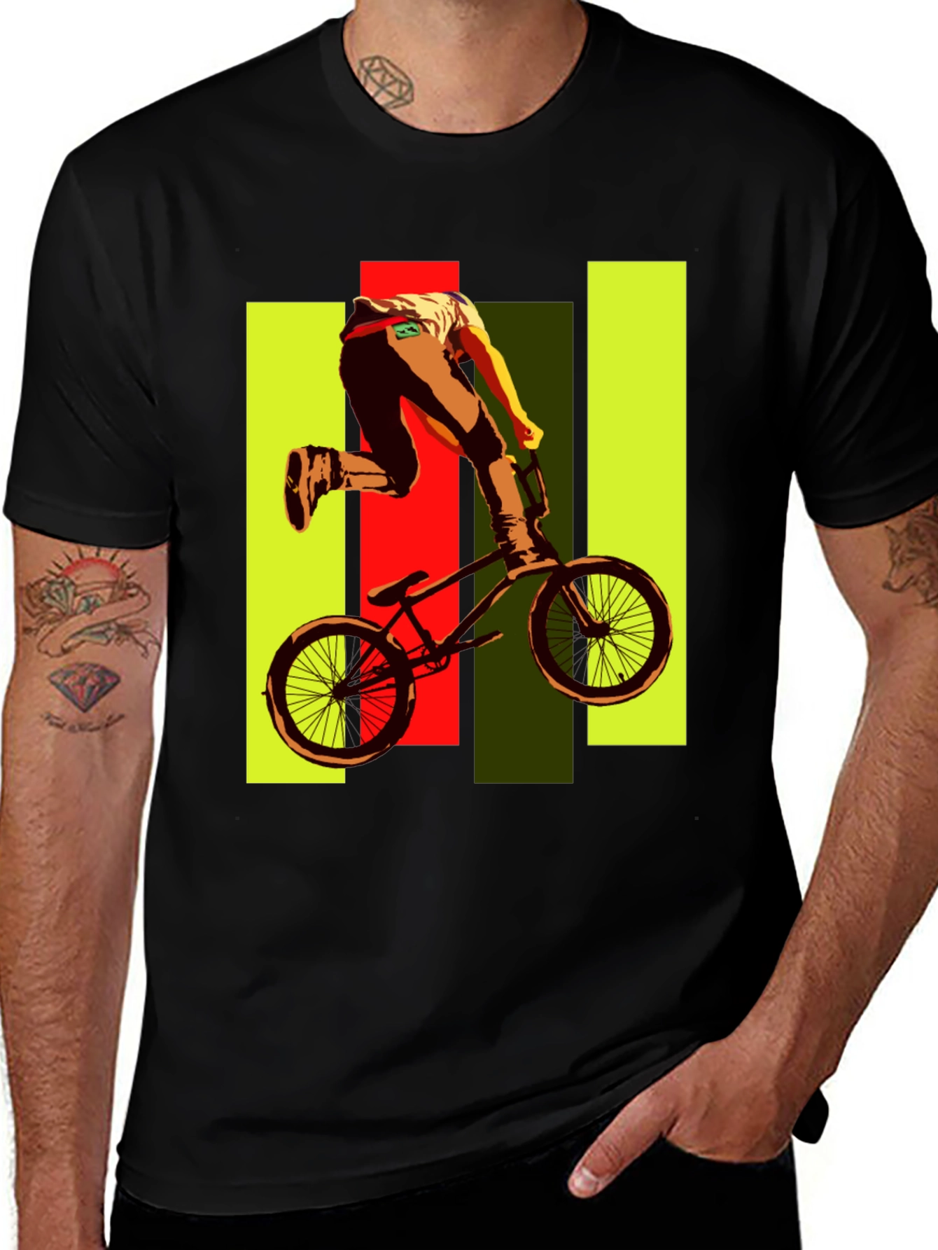 BMX Rider Graphic Tee - Black