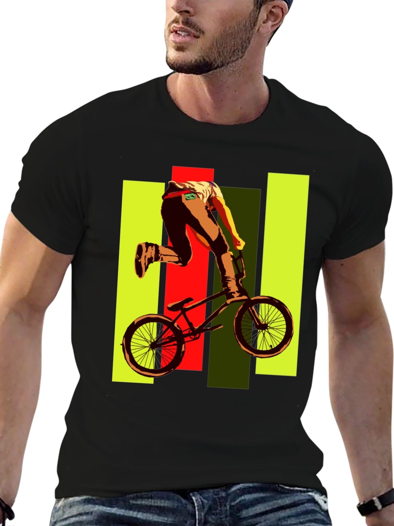 BMX Rider Graphic Tee - Black