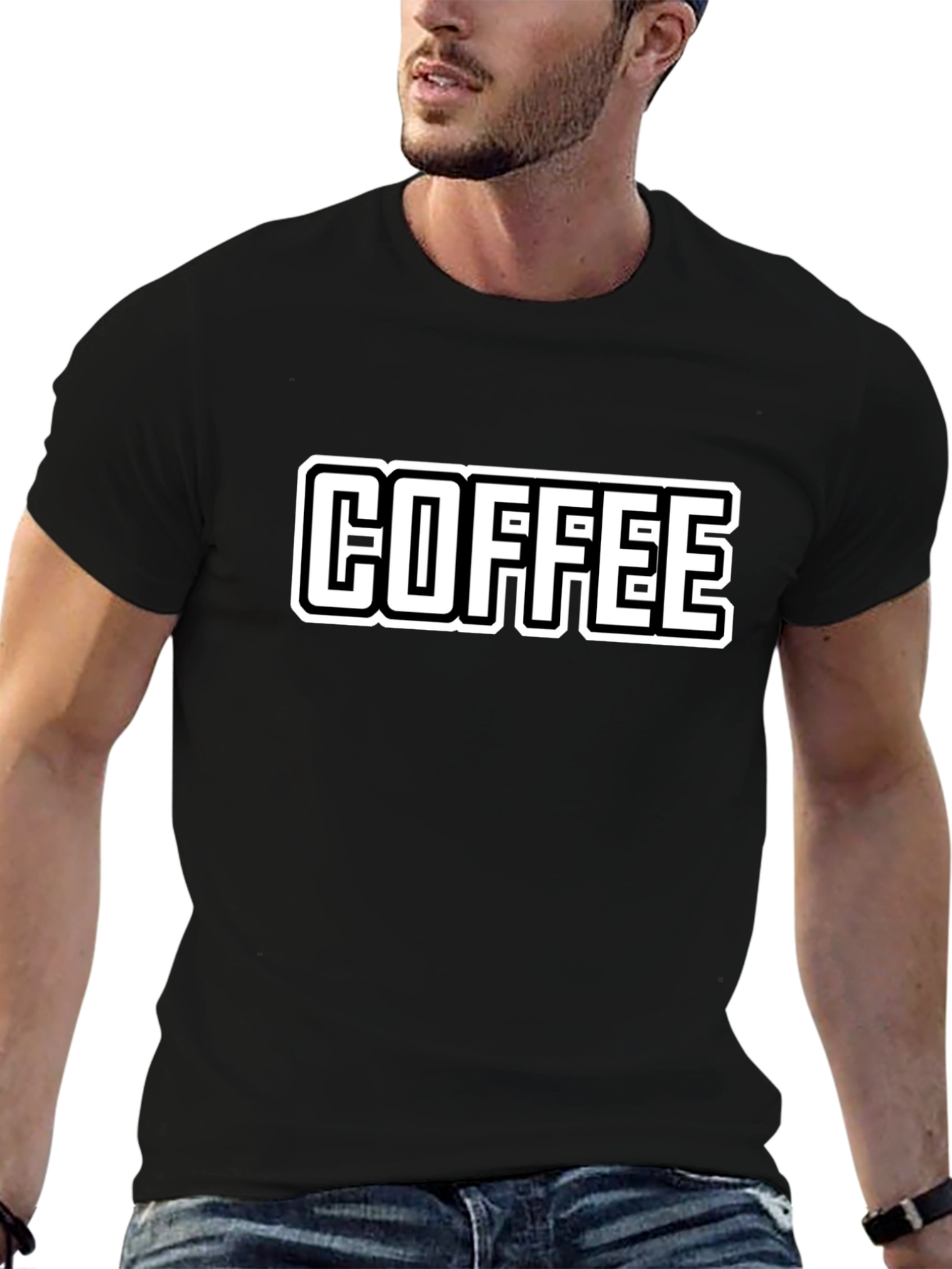Coffee Graphic Tee - Black Casual Style