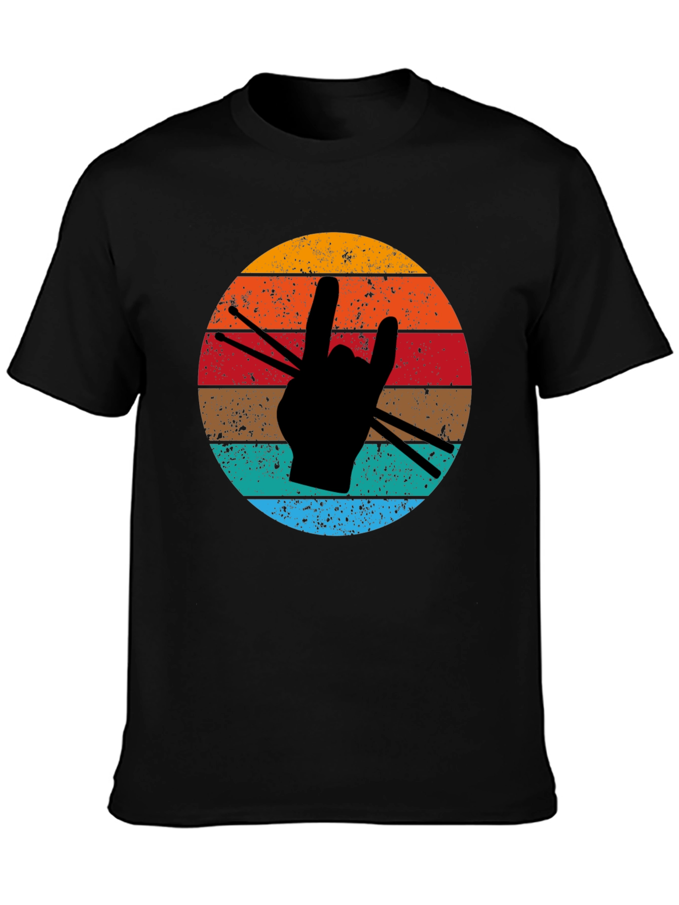Retro Drummer Hand T-Shirt