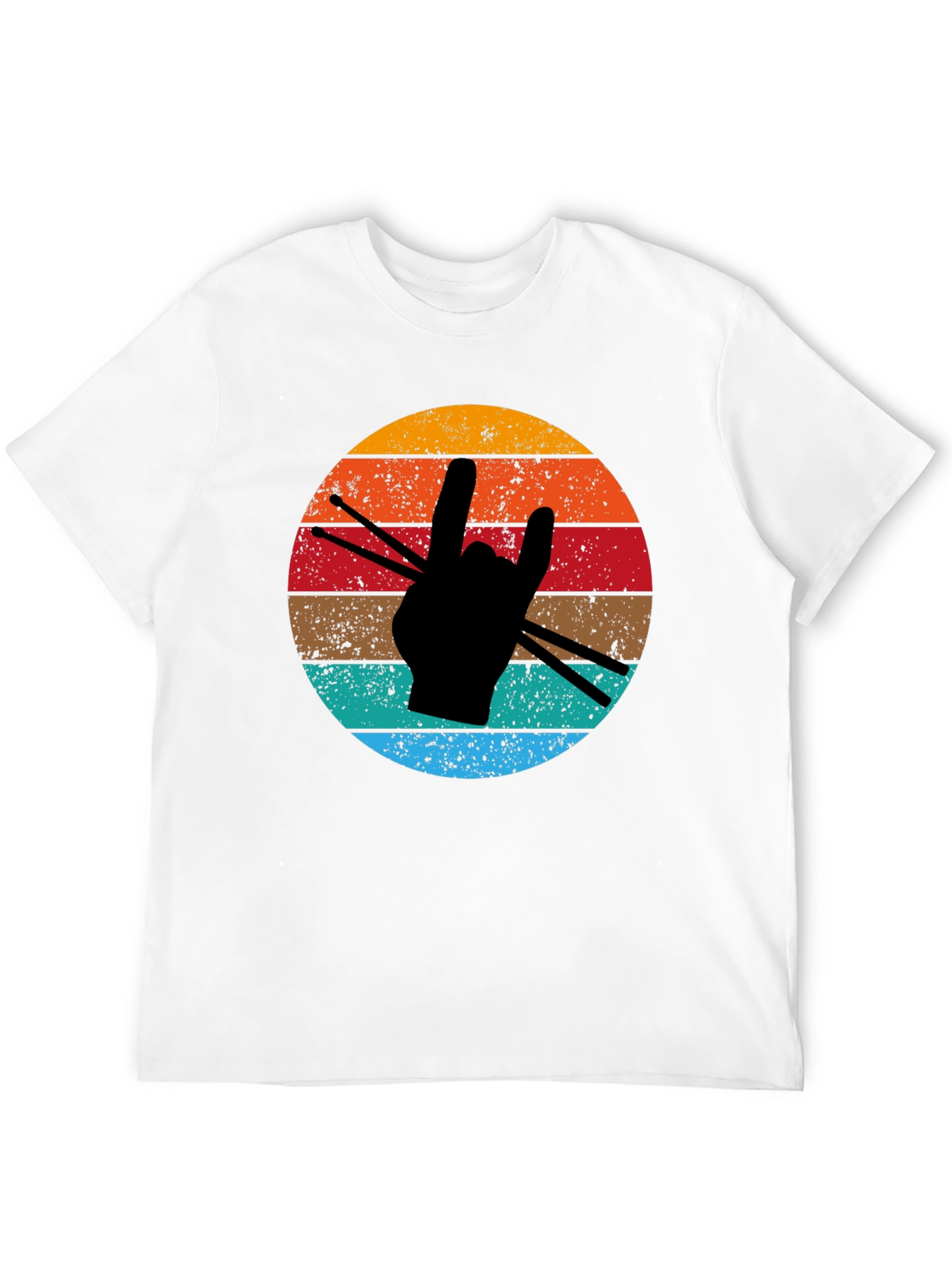 Retro Drummer Hand T-Shirt