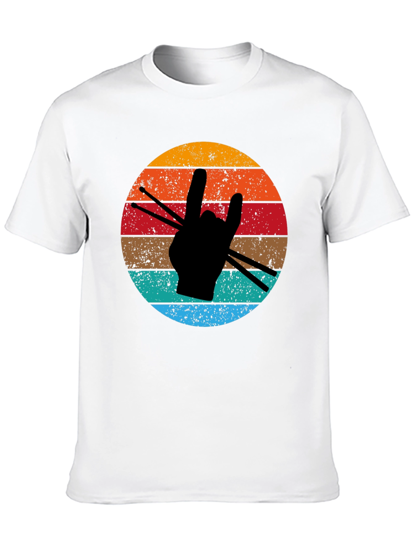 Retro Drummer Hand T-Shirt