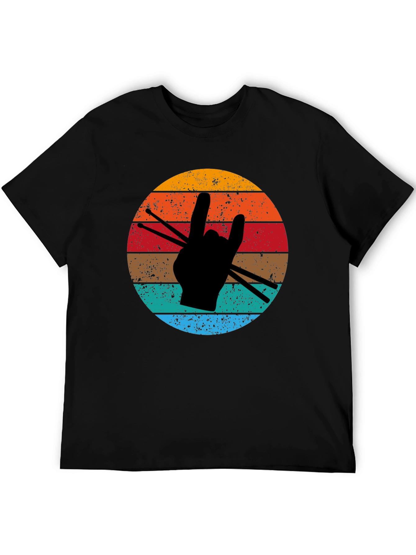 Retro Drummer Hand T-Shirt