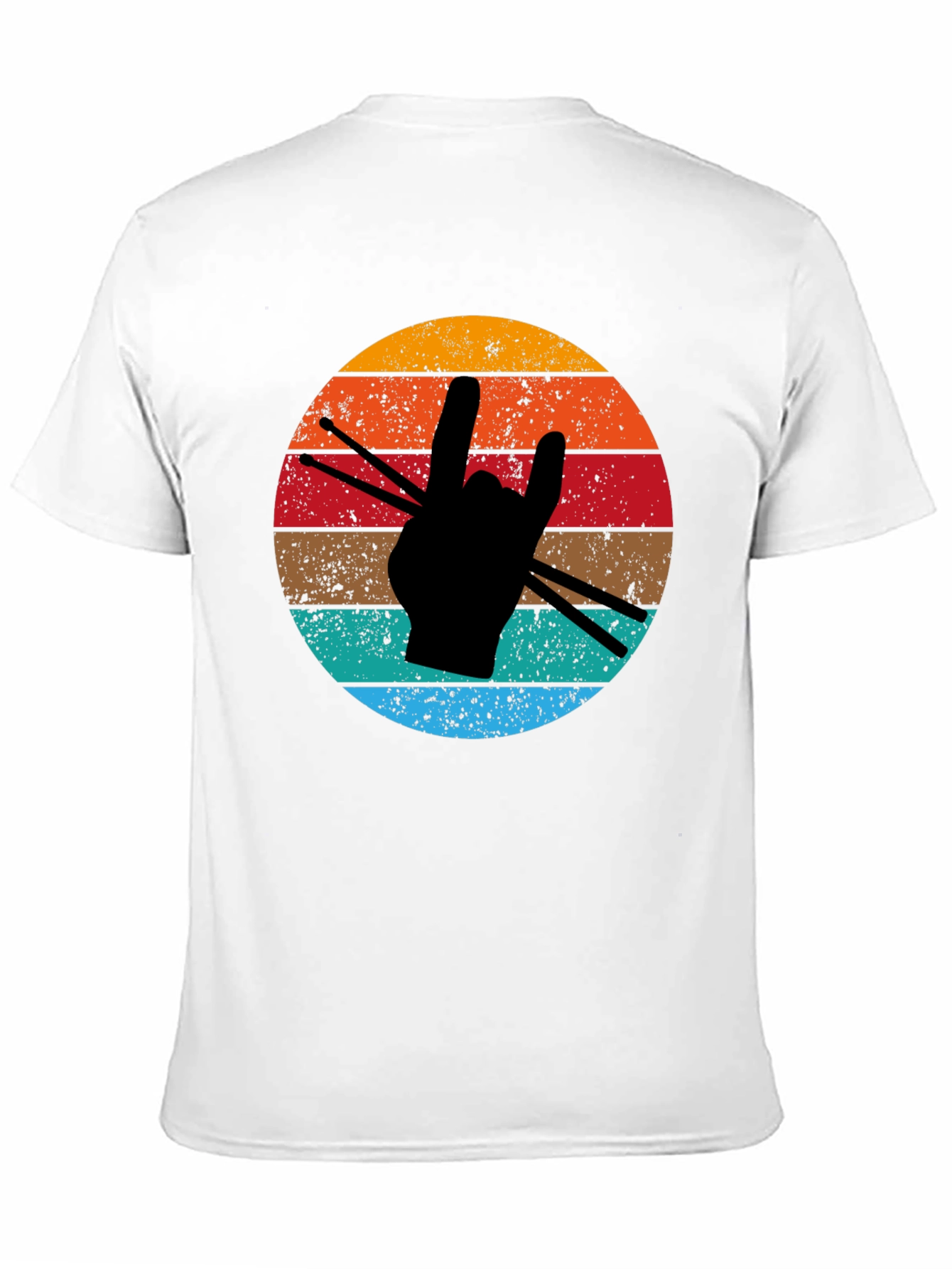 Retro Drummer Hand T-Shirt