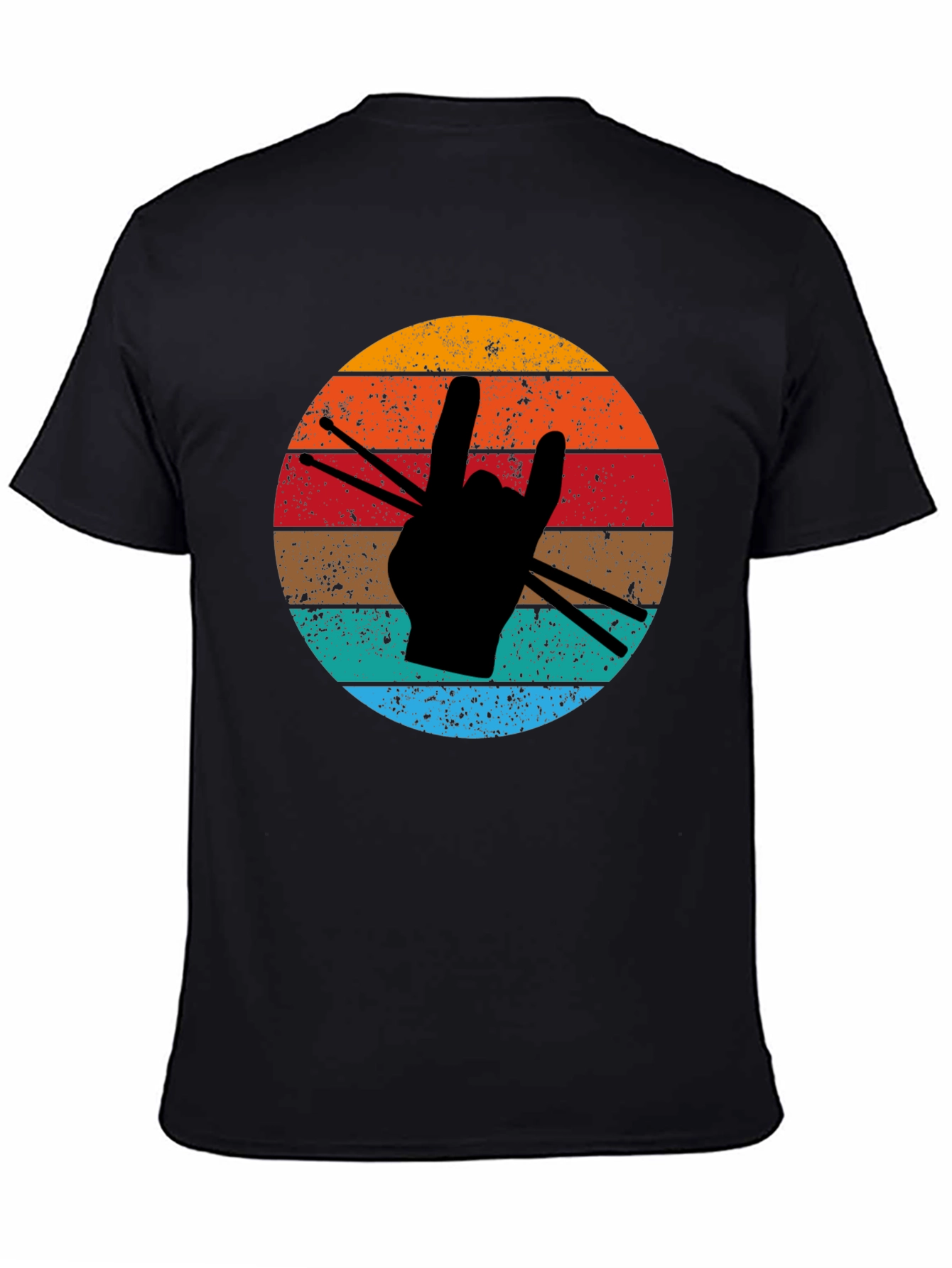 Retro Drummer Hand T-Shirt