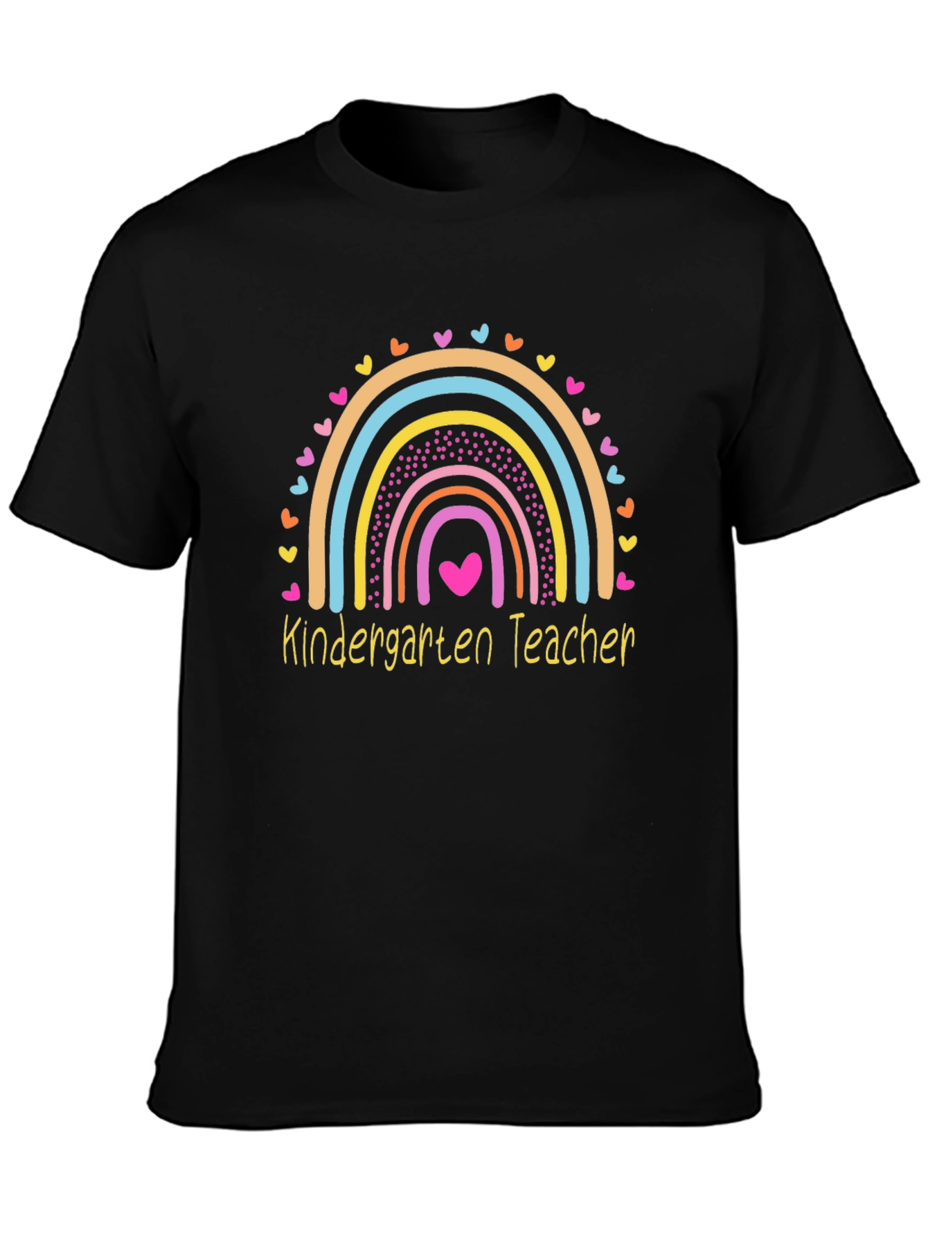 Kindergarten Teacher Rainbow Heart T-Shirt