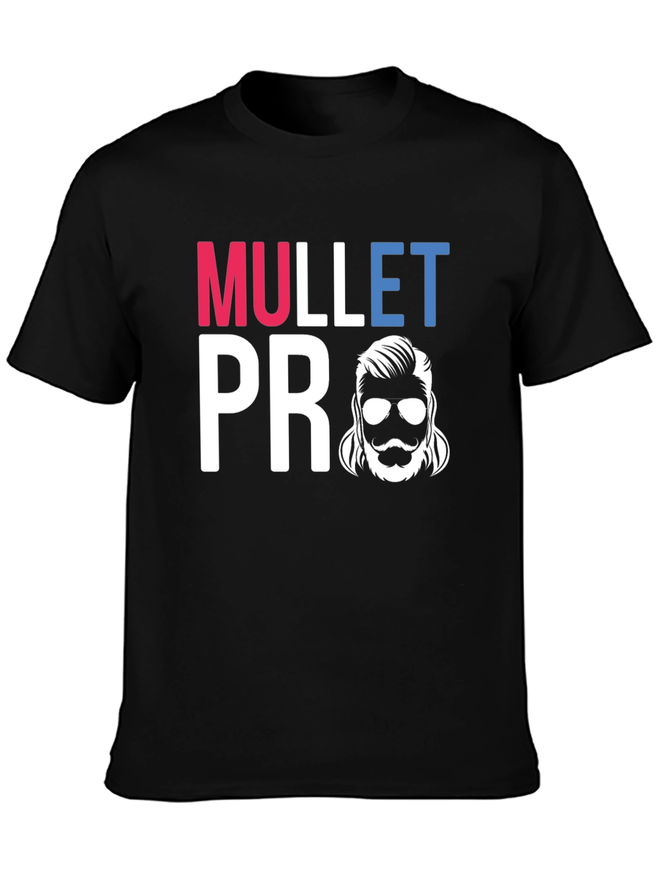 Mullet Pro Graphic Tee - Retro Haircut Shirt