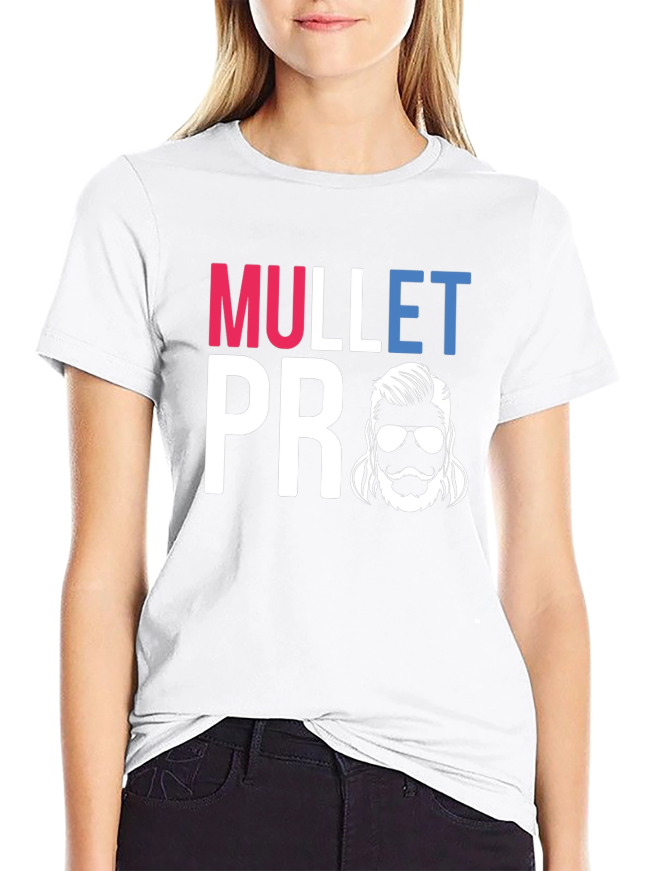 Mullet Pro Graphic Tee - Retro Haircut Shirt