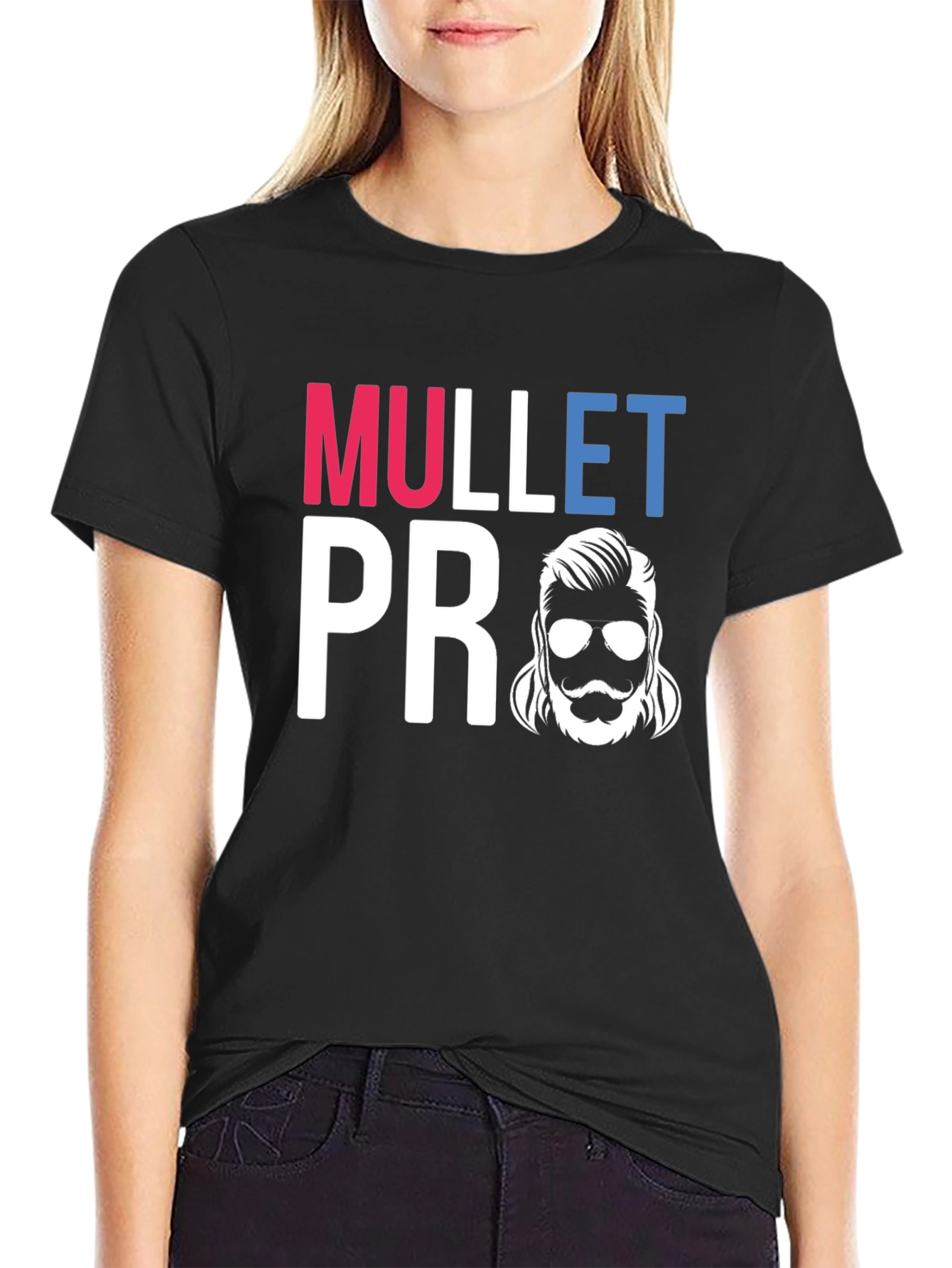 Mullet Pro Graphic Tee - Retro Haircut Shirt