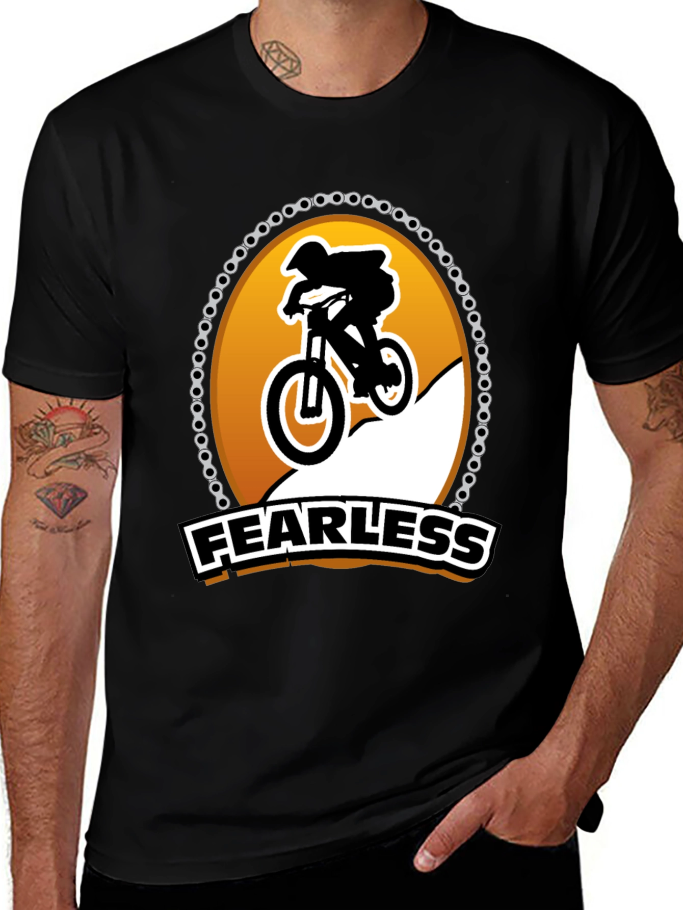 Fearless Biker Graphic T-Shirt