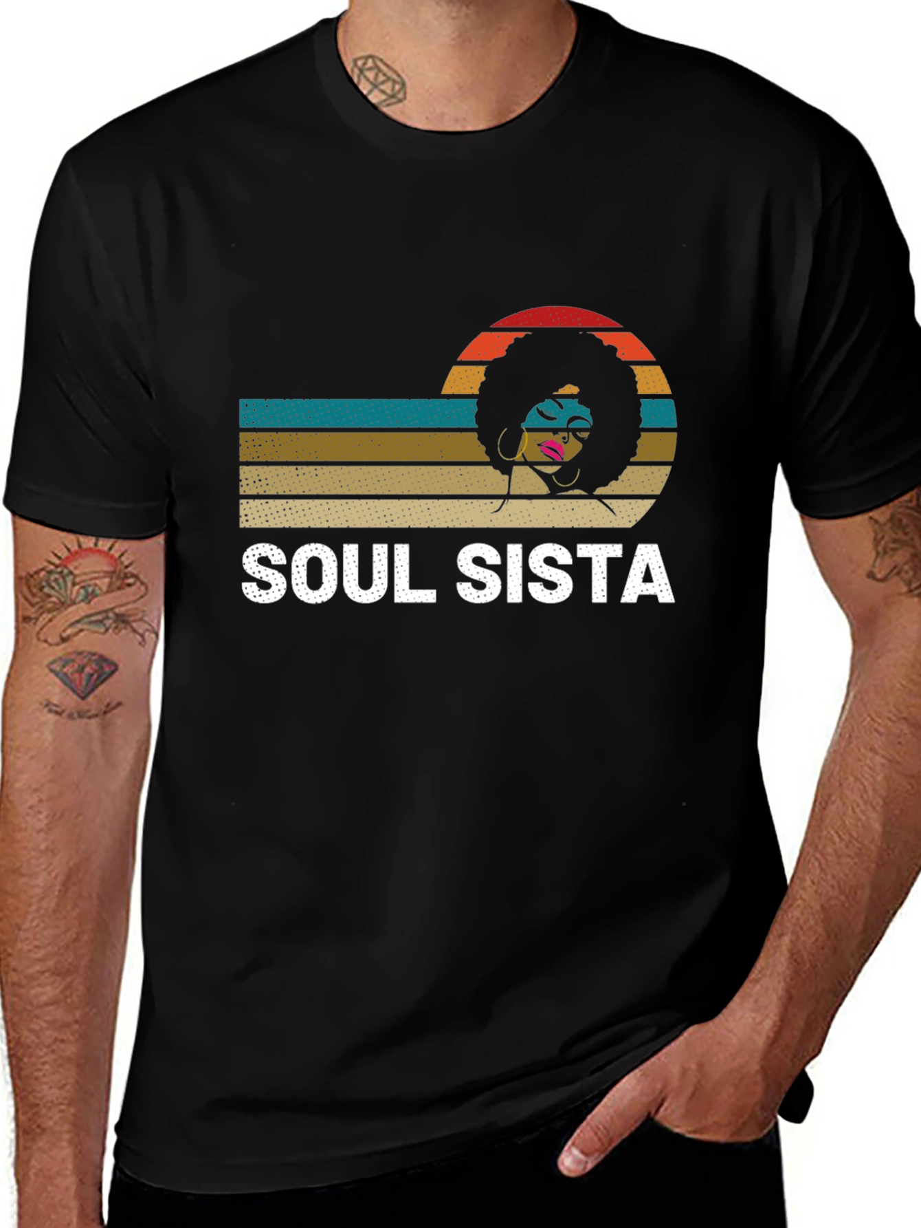 Soul Sista Afro Womens Graphic T-Shirt
